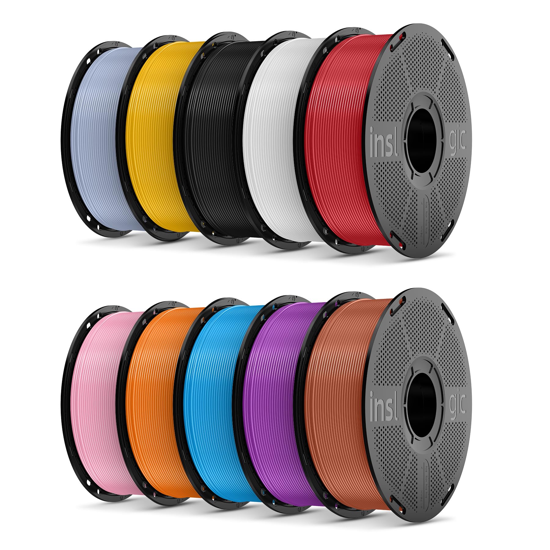 Inslogic Filamento Seta PLA 1,75mm Multicolore 10x1kg