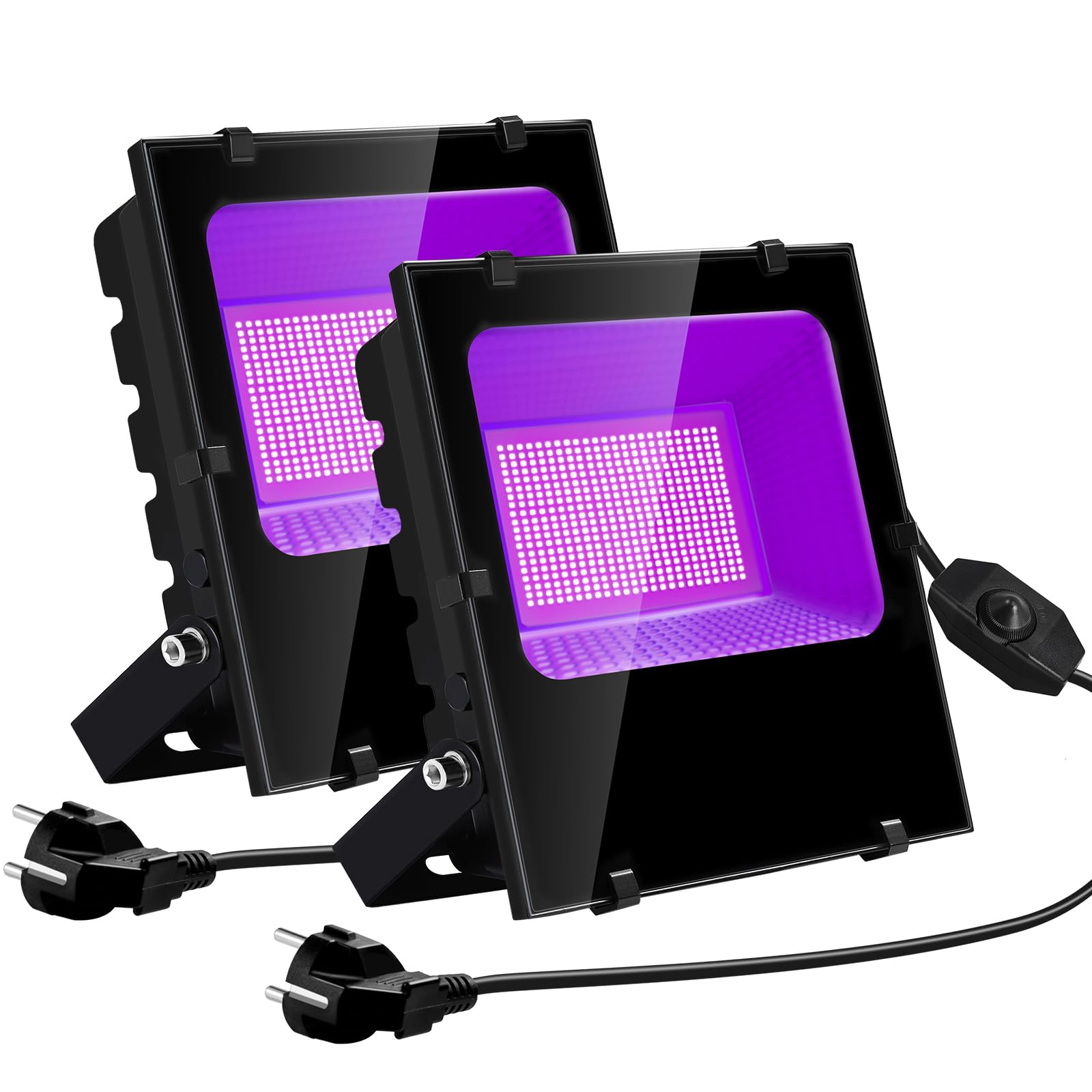 OTeedo 2 Faretti LED UV 300W Neri per Esterni