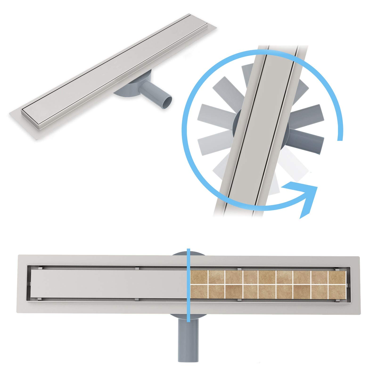 AICAit Canaletta Scarico Doccia 90cm