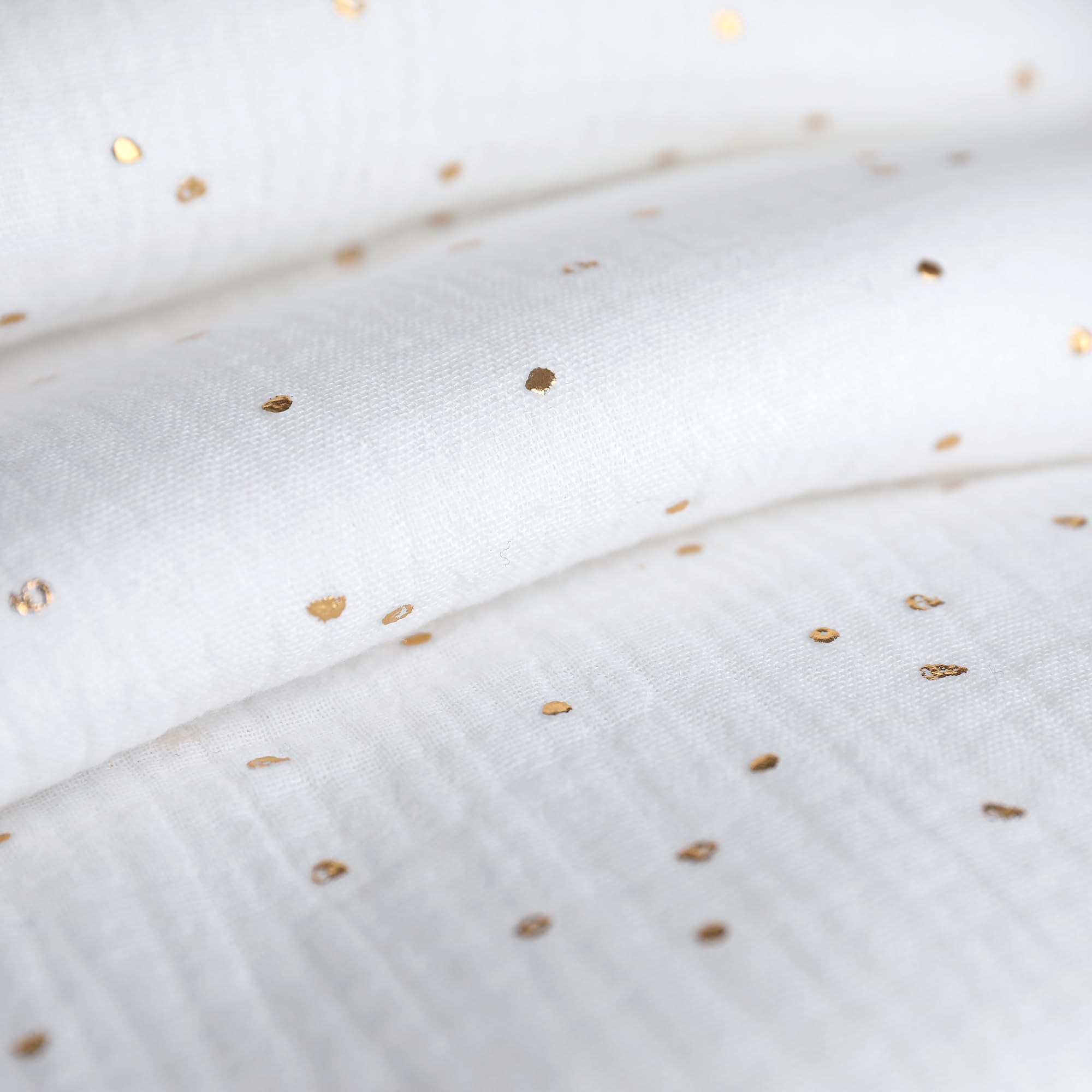 Lovely Hippo Tenda Letto Bambini 100% Cotone, Bianco/Oro