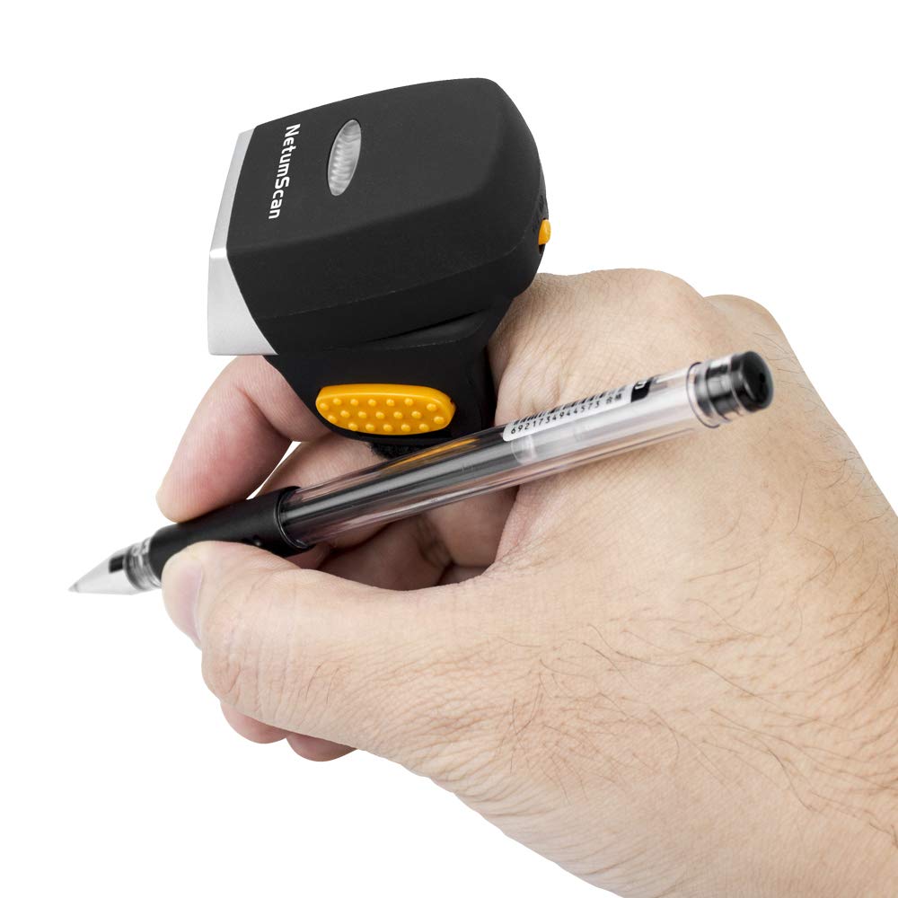 Netumscan Lettore Codici a Barre Bluetooth Anello 1D CCD
