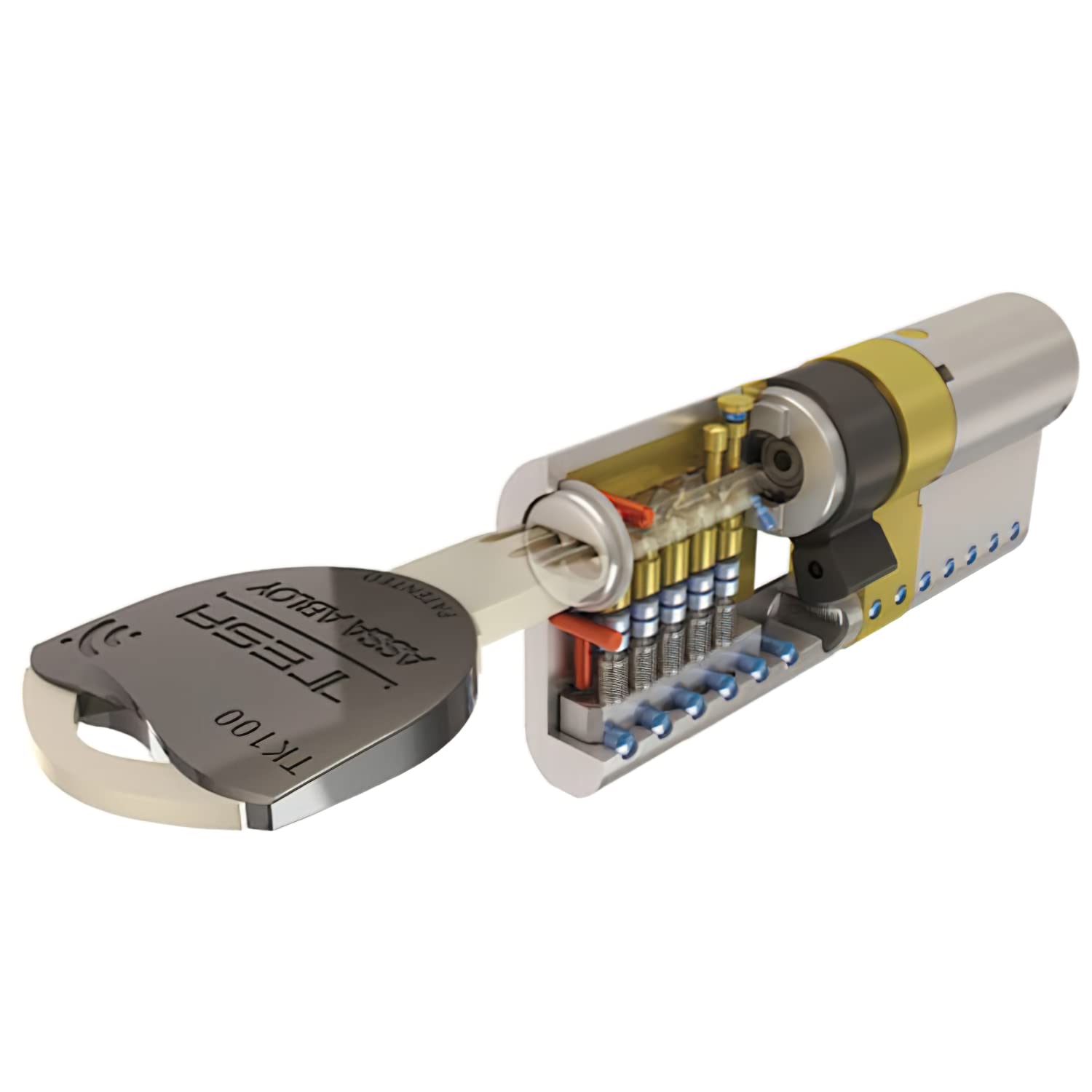 Tesa Assa Abloy TK100 Cilindro di sicurezza Tk1 30 x 30 mm, nichel