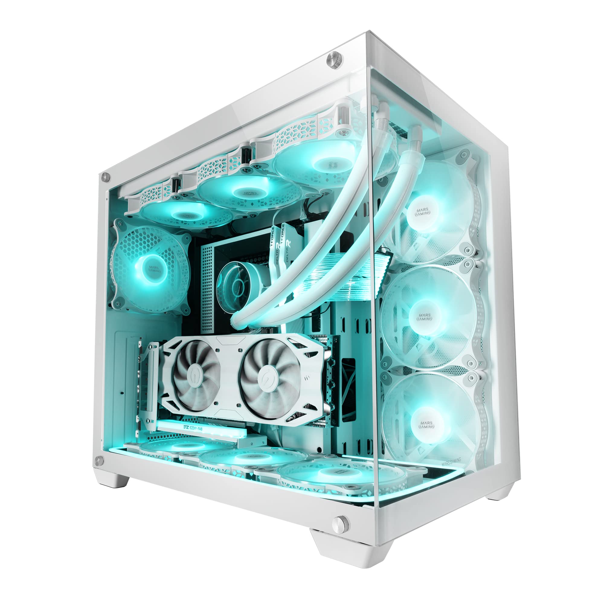 Mars Gaming MCV4 - Torre Gaming Custom XXL E-ATX, Bianco