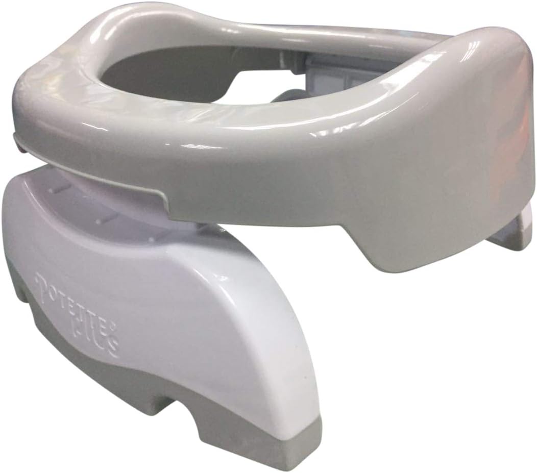 POTETTE PLUS - Vasetto da Viaggio e Riduttore WC, Grigio Chiaro - immagine 3