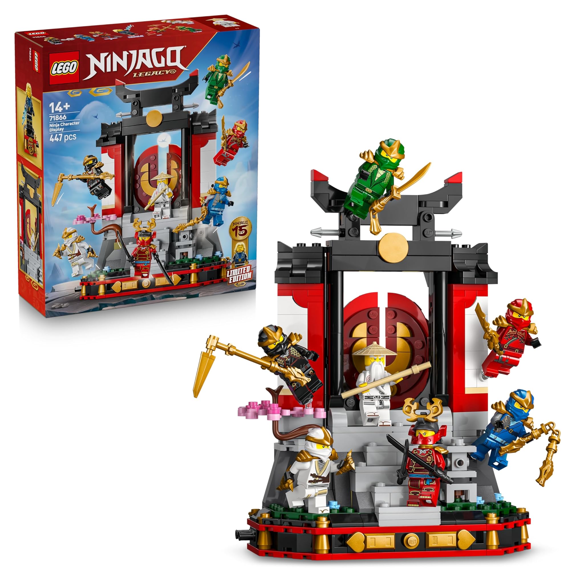 Lego NINJAGO Display Personaggi Ninja 15° Anniversario 71866