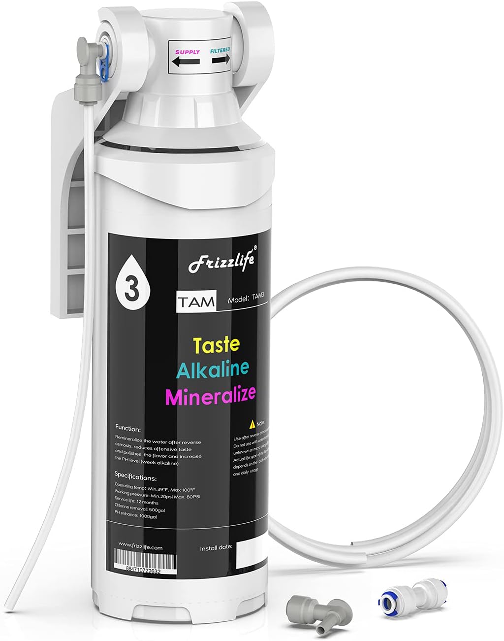 TAM3 - Filtro Acqua In Linea Sotto Lavello Alcalino PH+