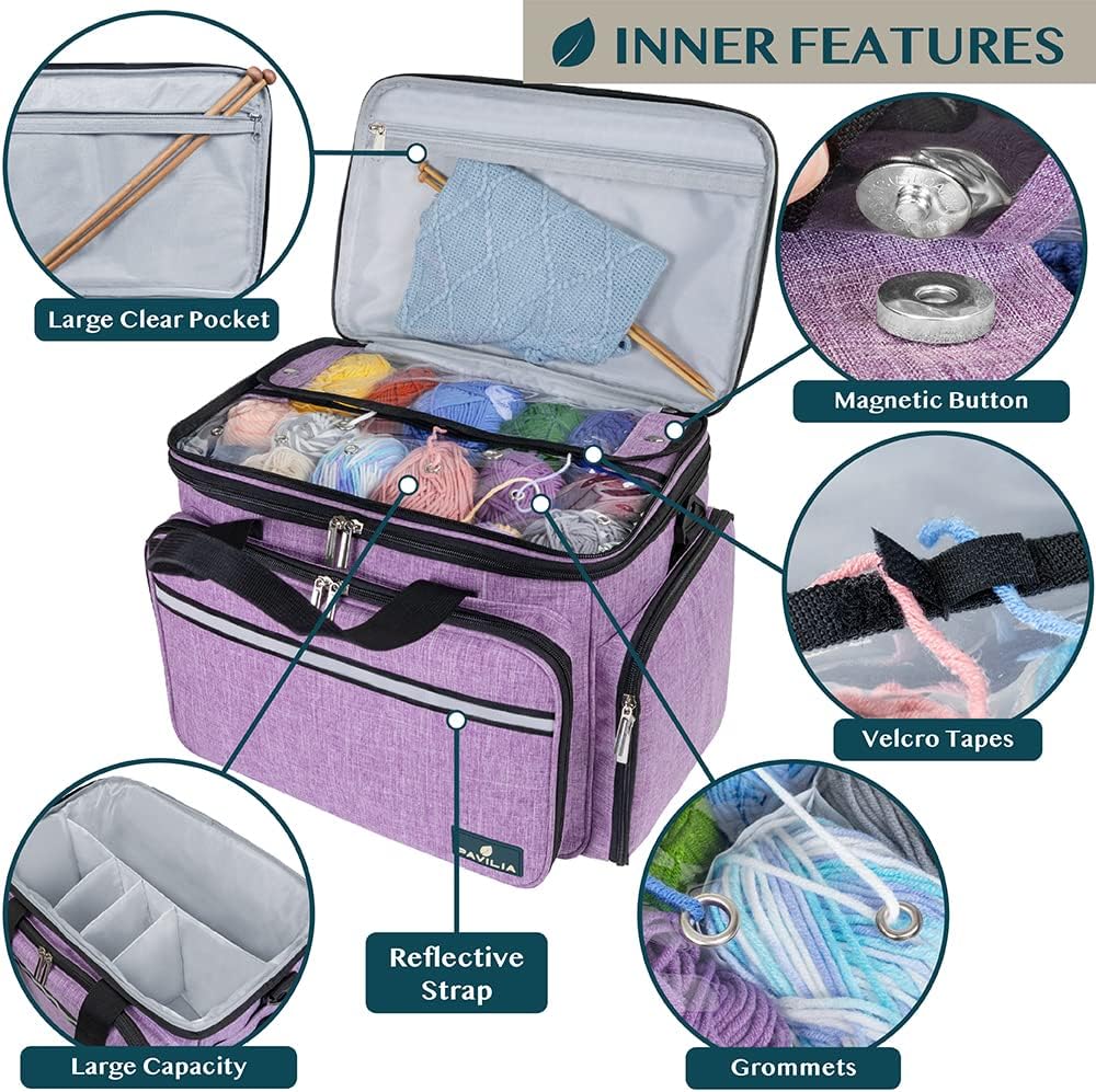 PAVILIA Borsa Organizer per Maglieria e Uncinetto - immagine 2