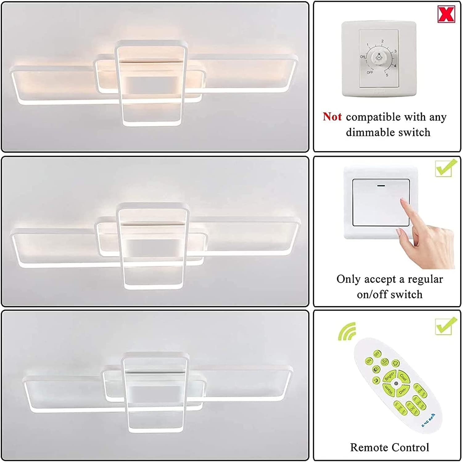 Deevin Plafoniera LED Soffitto 59W Dimmerabile - immagine 4