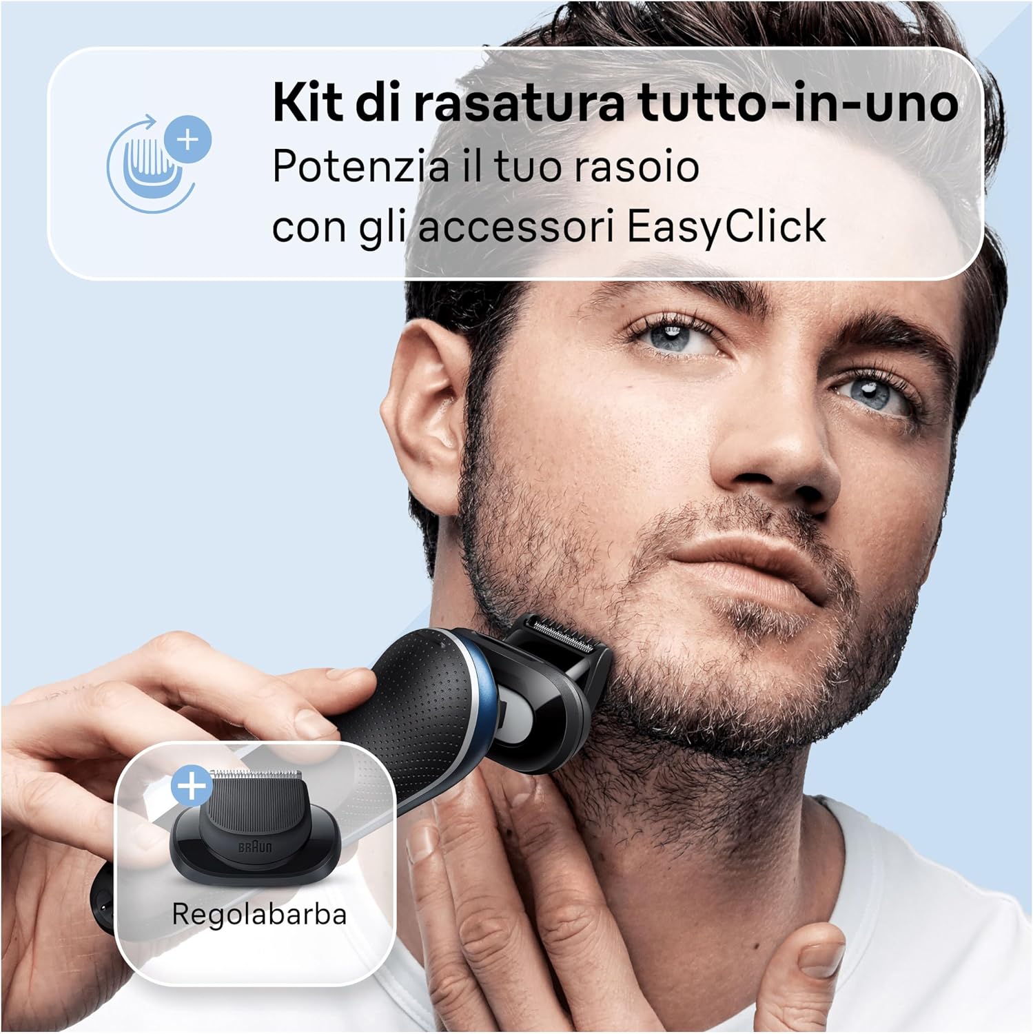 Braun Series 6 Rasoio Elettrico Barba, Regolabarba Uomo EasyClick, Base ...