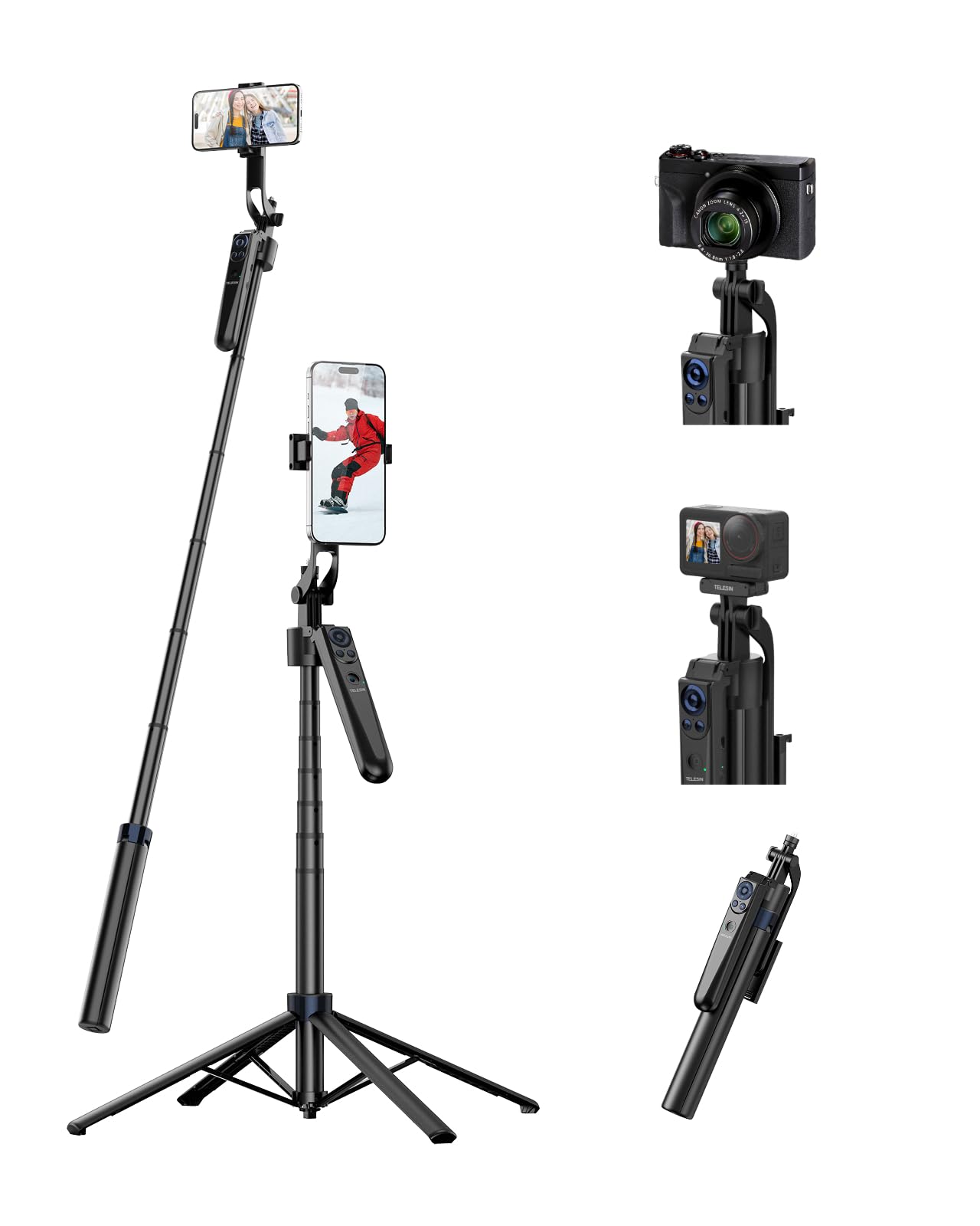 Telesin Treppiede Automatico con Tracciamento Volto 160cm