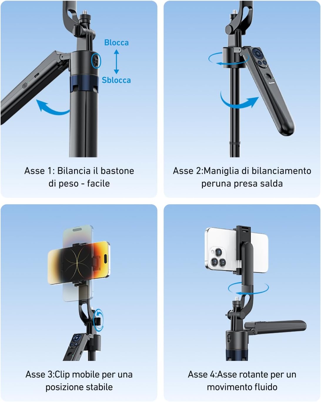 Telesin Treppiede Automatico con Tracciamento Volto 160cm - immagine 5