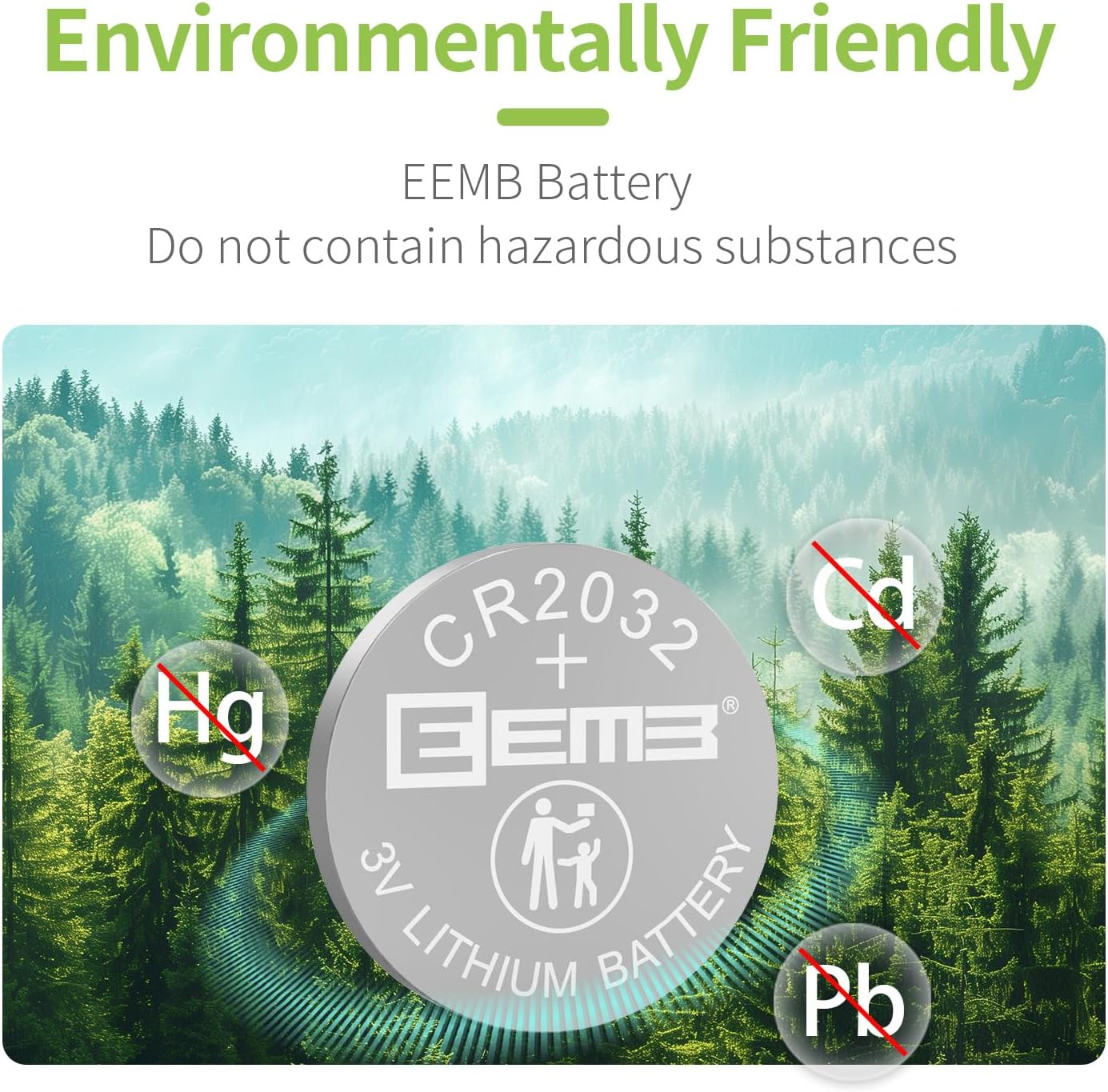 Eemb 20 Batterie al Litio CR2032 3V a Bottone - immagine 8