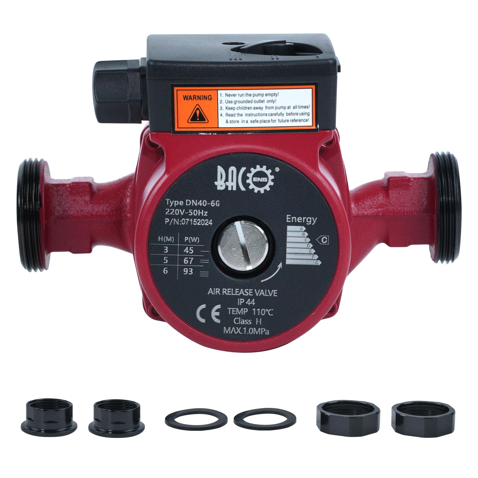 BACOENG Pompa di Circolatore Riscaldamento RS 25/6-180