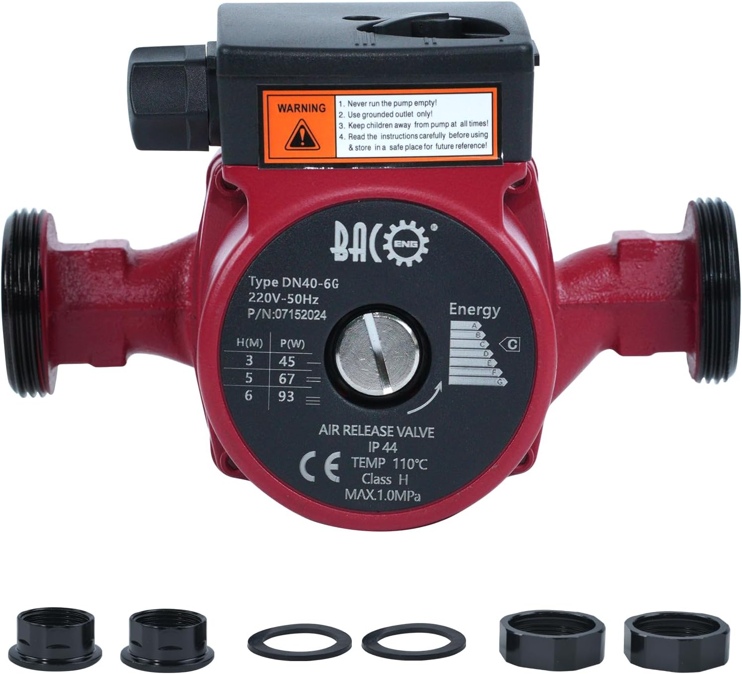 BACOENG Pompa di Circolatore Riscaldamento RS 25/6-180 - immagine 1