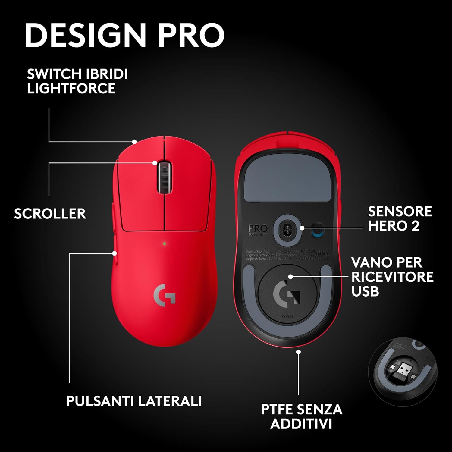Logitech G PRO X SUPERLIGHT 2 SE Mouse Gaming Wireless - immagine 6