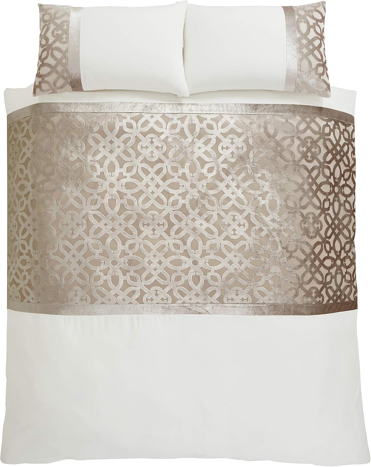 Catherine Lansfield Set Copripiumino Velluto, Naturale - immagine 4