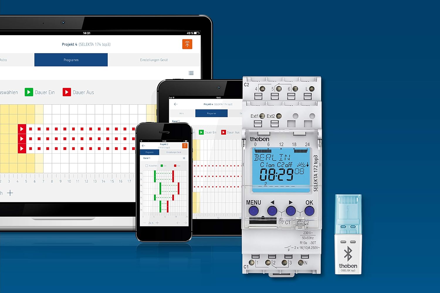 Theben TR 612 top3 - Interruttore Orario Digitale 2 Canali - immagine 7