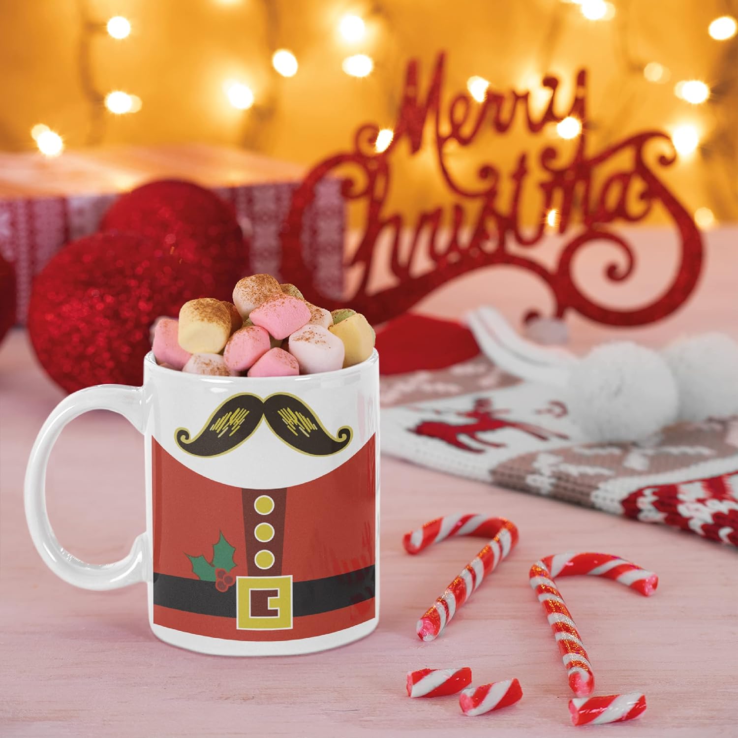 Tazze da Colazione in Ceramica - Set 2 Pezzi Natalizio - immagine 2