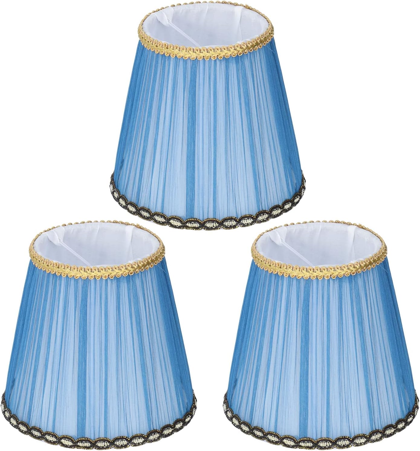 3 Pezzi Paralume Piccolo a Barilotto Blu