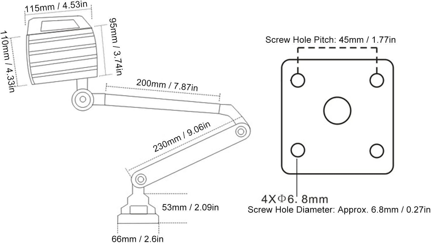Luce da Lavoro a LED per Macchina 12W - immagine 6