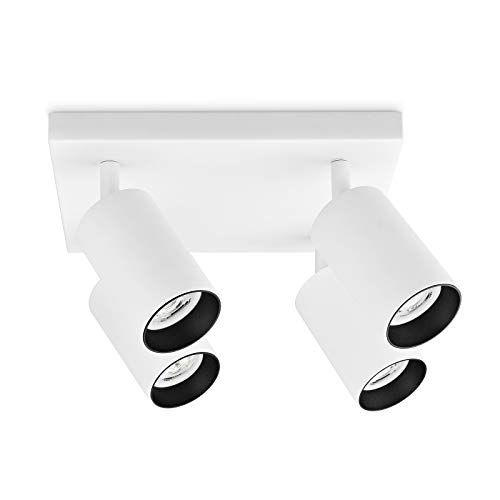Faretti LED da Soffitto Orientabili con 4 Lampadine GU10 - immagine 3