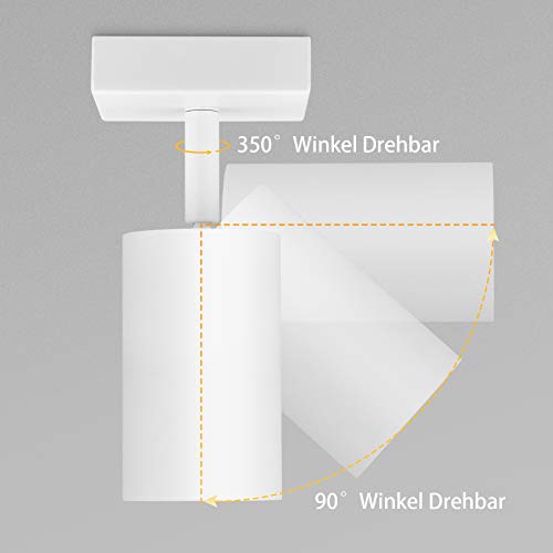 Faretti LED da Soffitto Orientabili con 4 Lampadine GU10 - immagine 4