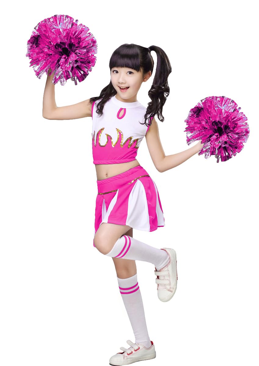 LOLANTA Costume da Cheerleader per Ragazze, Rosa