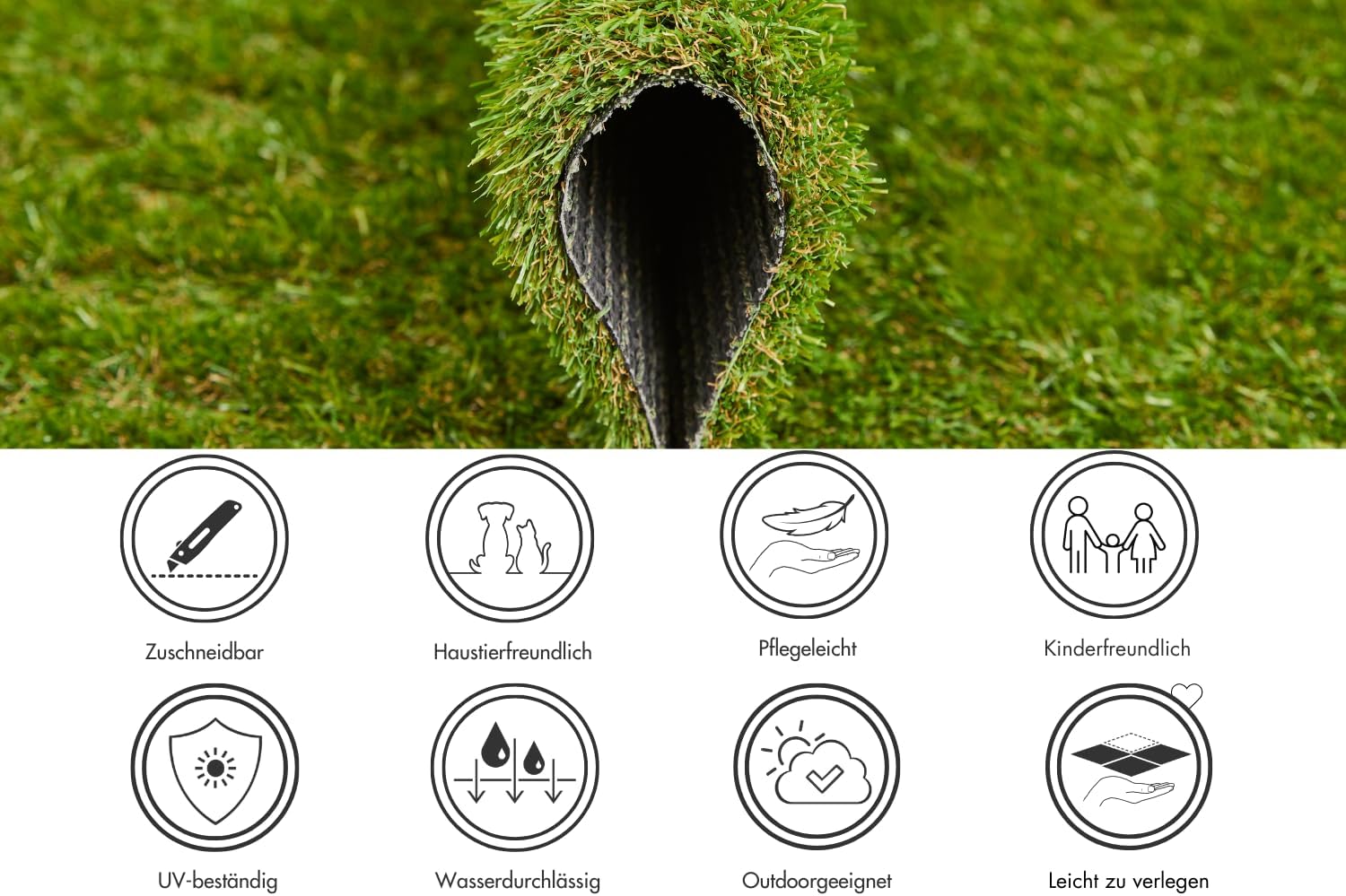 Andiamo Tappeto Erboso Artificiale Bali 133x300 cm, Verde - immagine 6