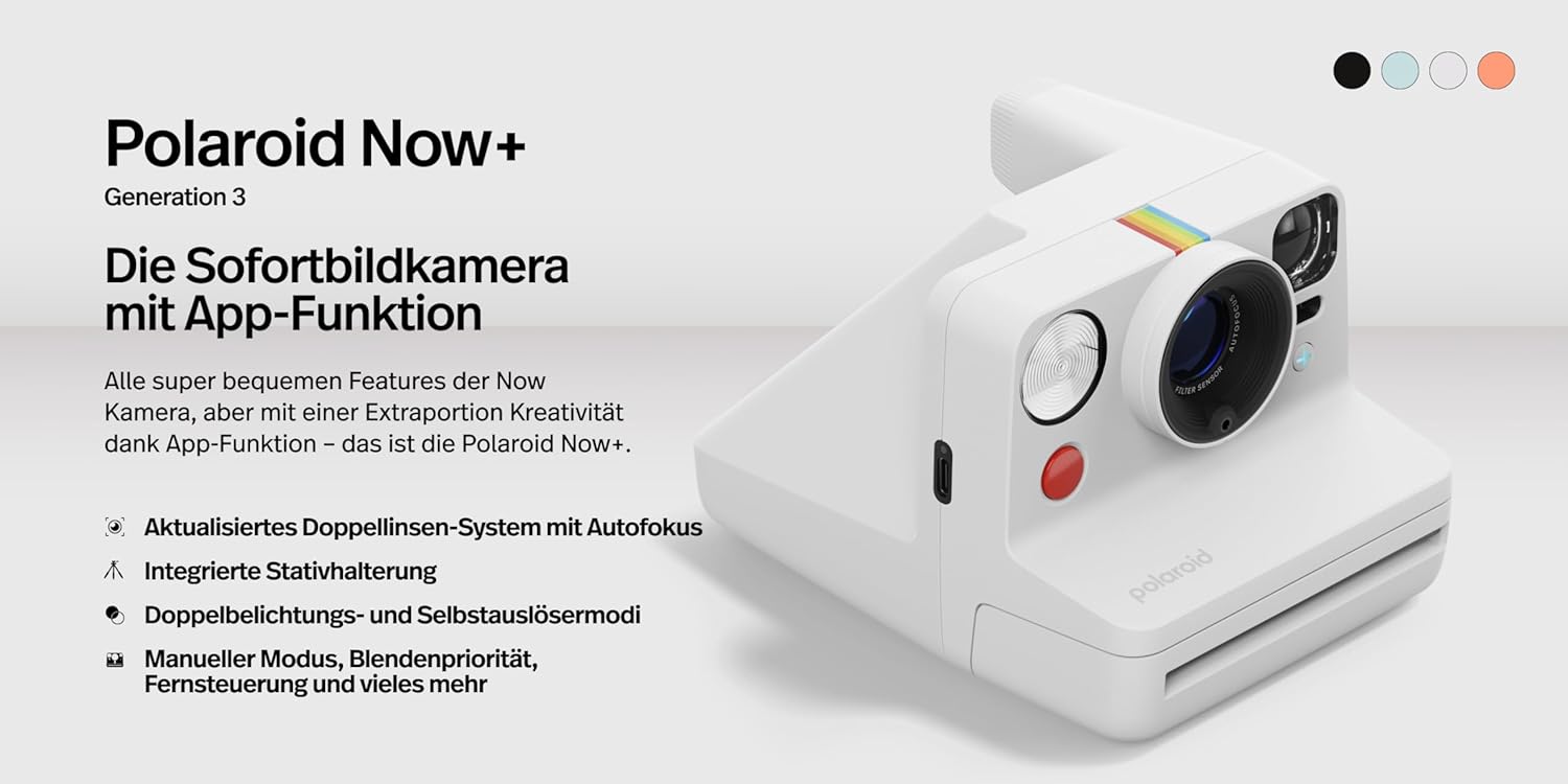 Polaroid NOW+ Gen3 - Fotocamera Istantanea Bluetooth, Bianco - immagine 2