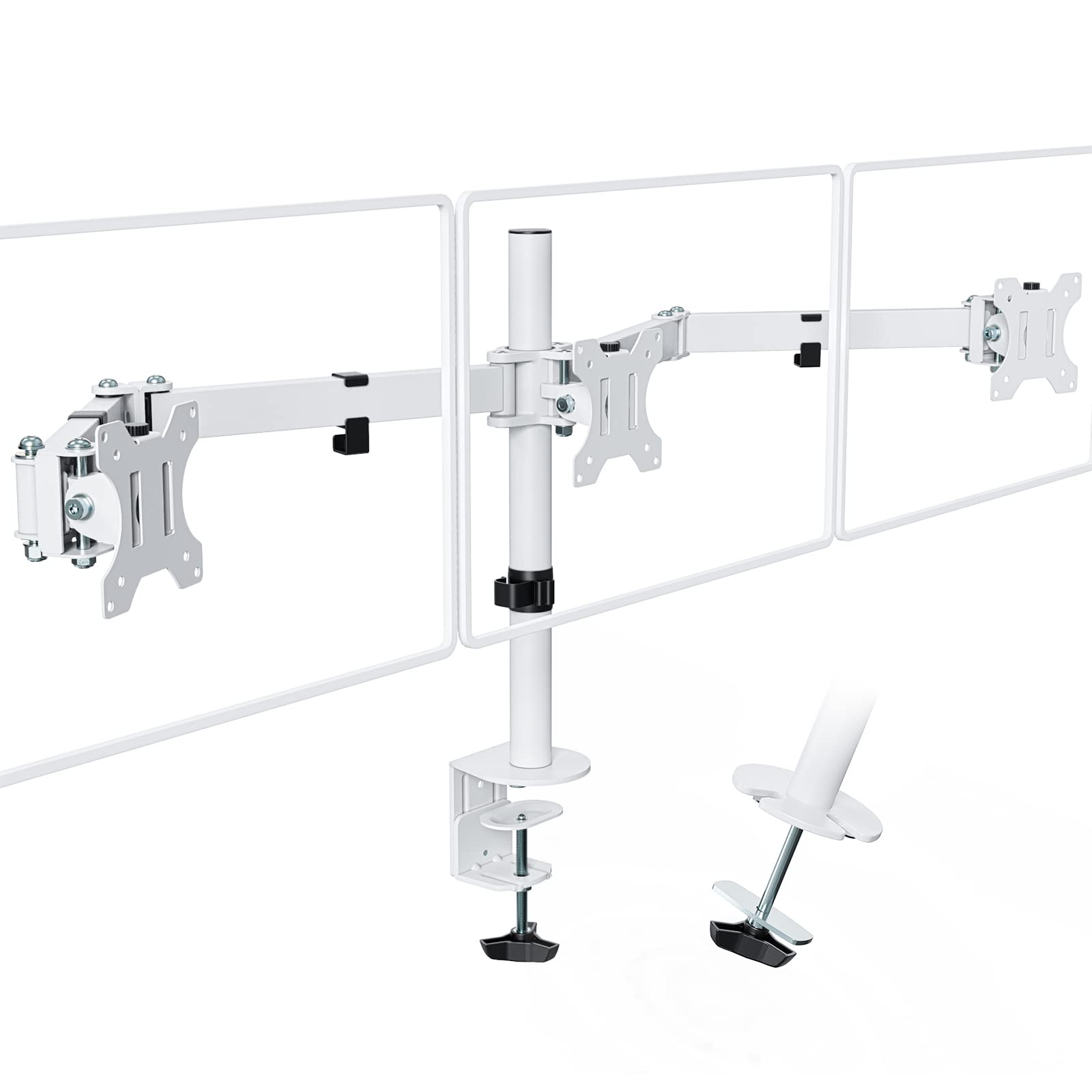 Putorsen Supporto da Scrivania per 3 Monitor 13"-27"