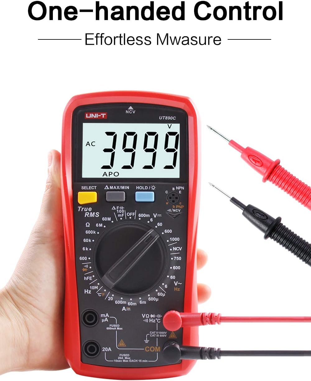 Uni-t UT890C Multimetro Digitale Professionale True RMS - immagine 6