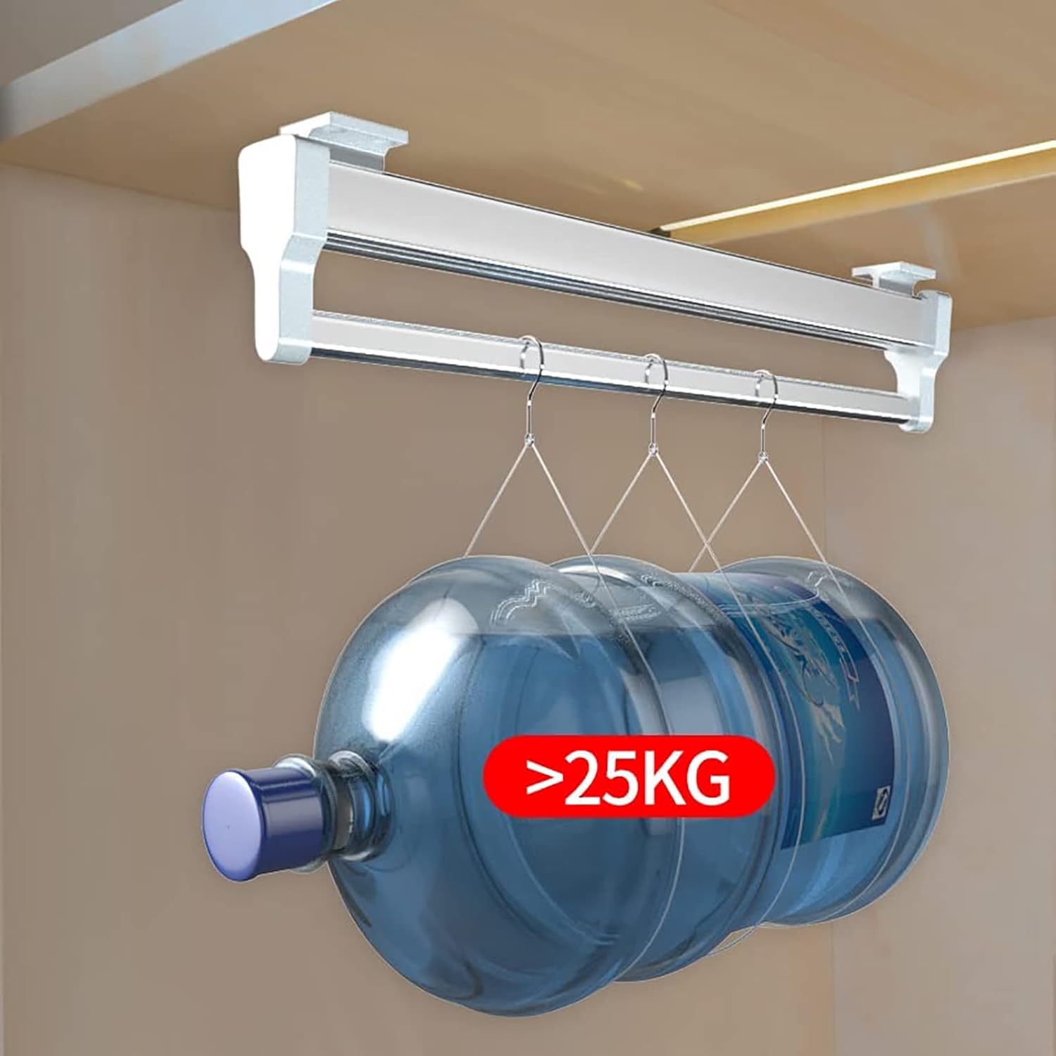 Asta Appendiabiti Estensibile e Regolabile 447mm, Bianco - immagine 3