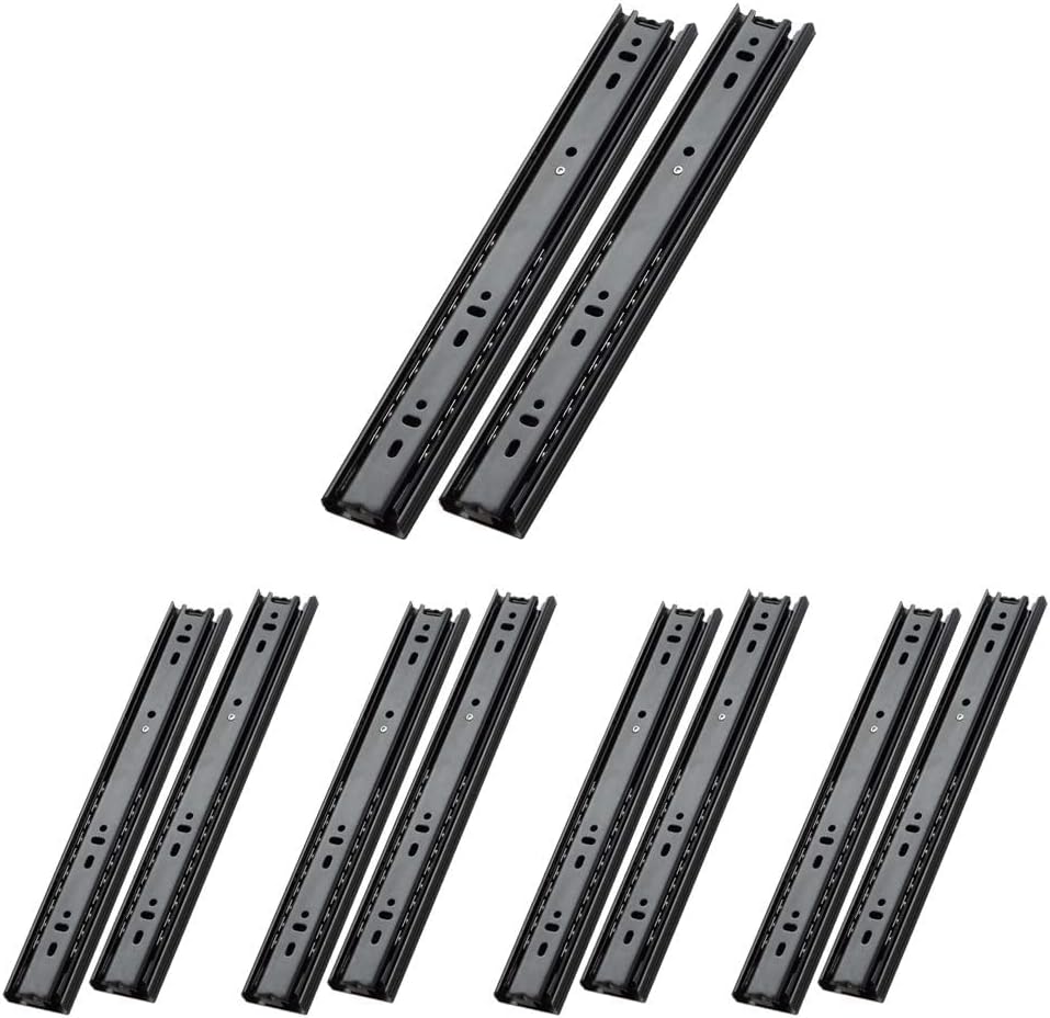 Aolisheng 5 Paia Guide per Cassetti 250mm, Nere