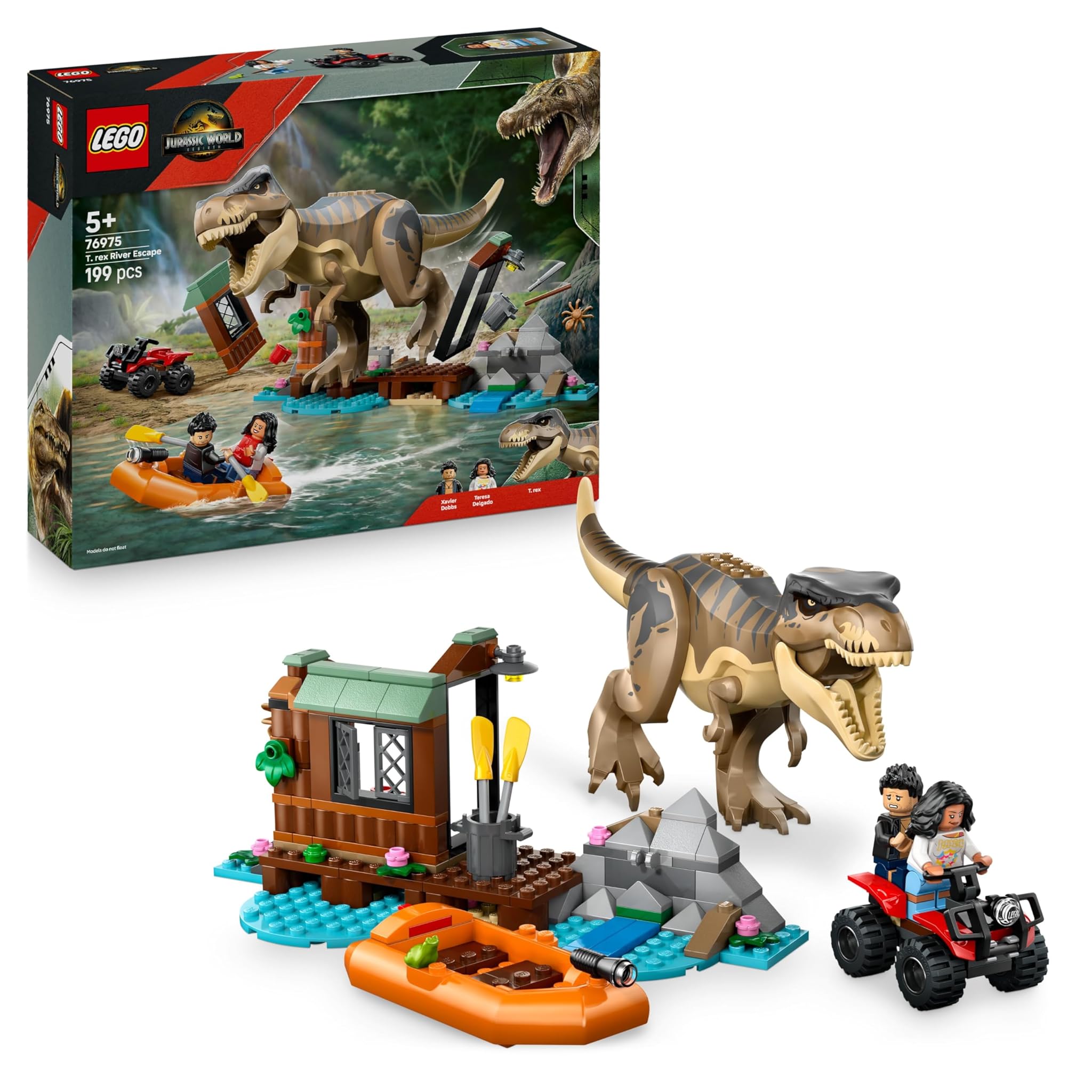 Lego Jurassic World Fuga sul Fiume dal T. Rex - 76975