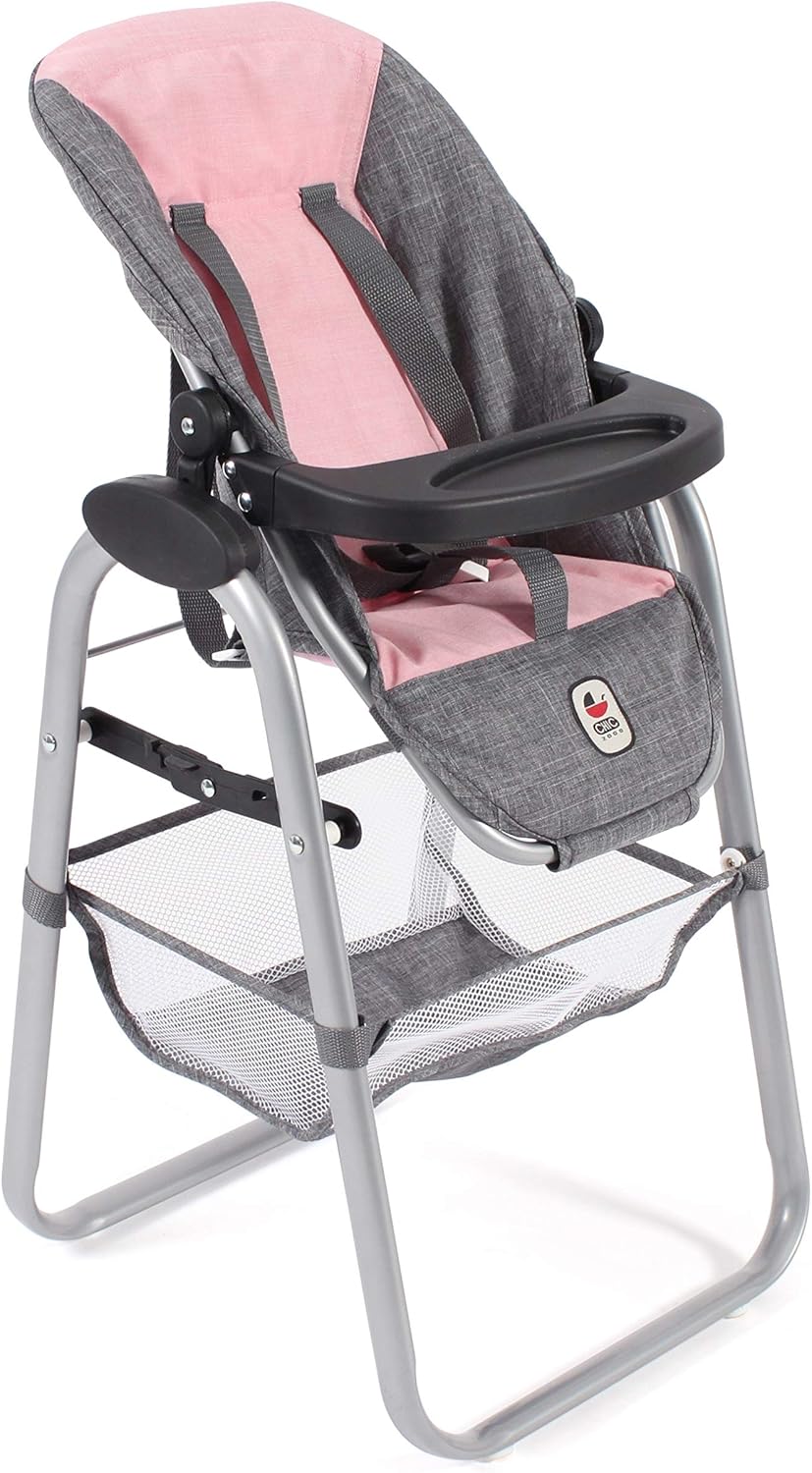 Bayer CHIC 2000 655 15 - Seggiolone per Bambole, 3-8 anni, Colore: Grigio e Rosa - immagine 1