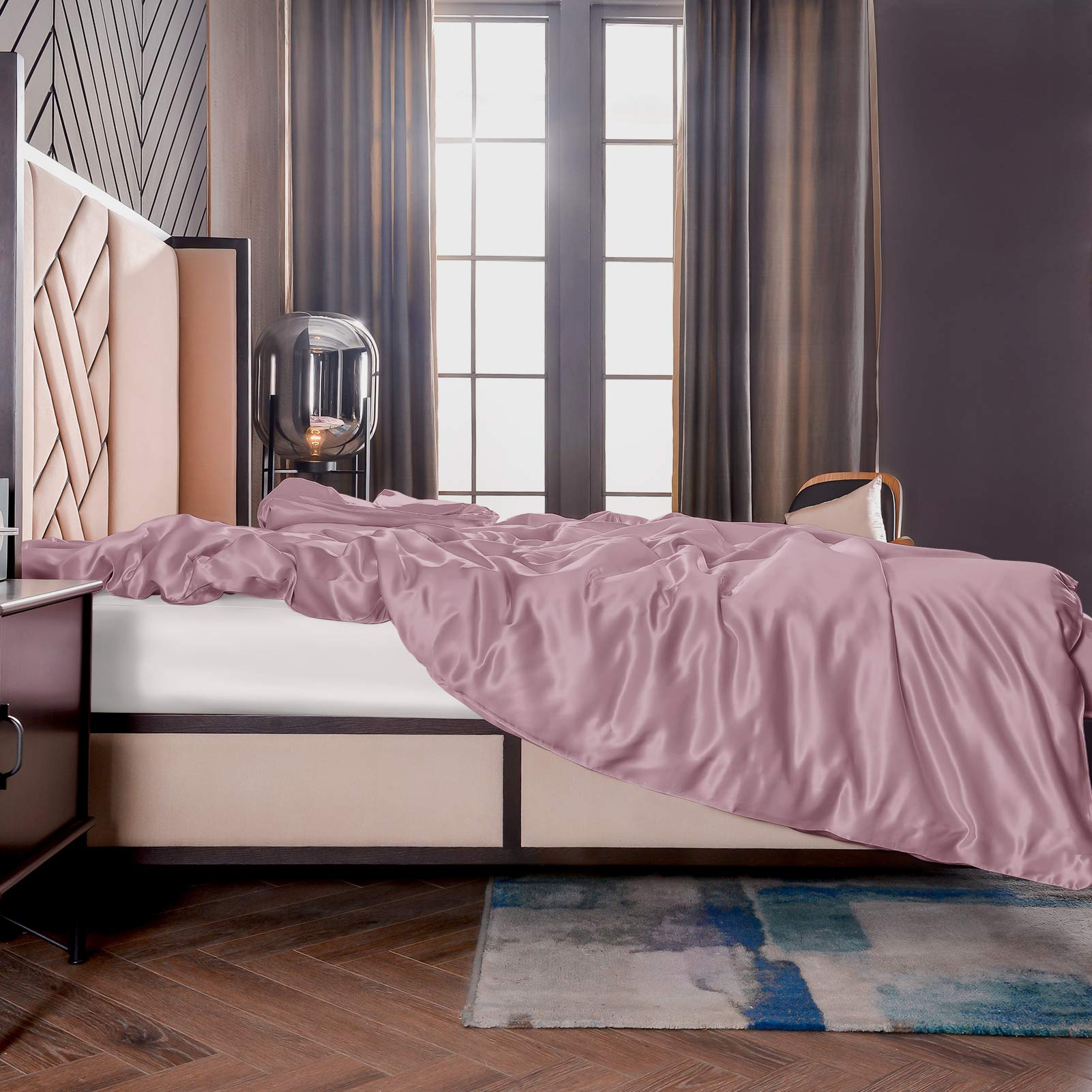 Thxsilk - Biancheria da Letto in Seta 19 Momme, Viola