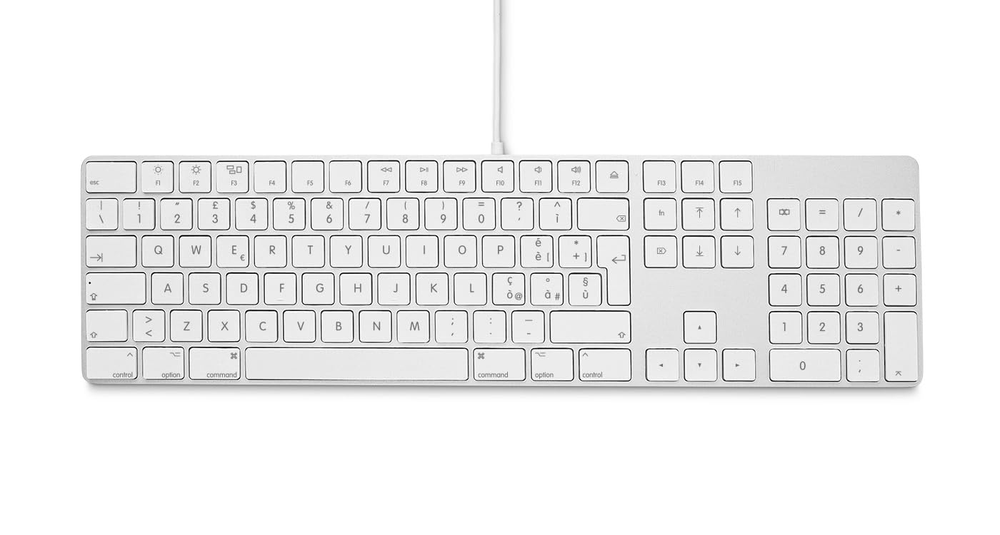 Lmp - Tastiera Italiana USB-C con Tastierino Numerico, Argento