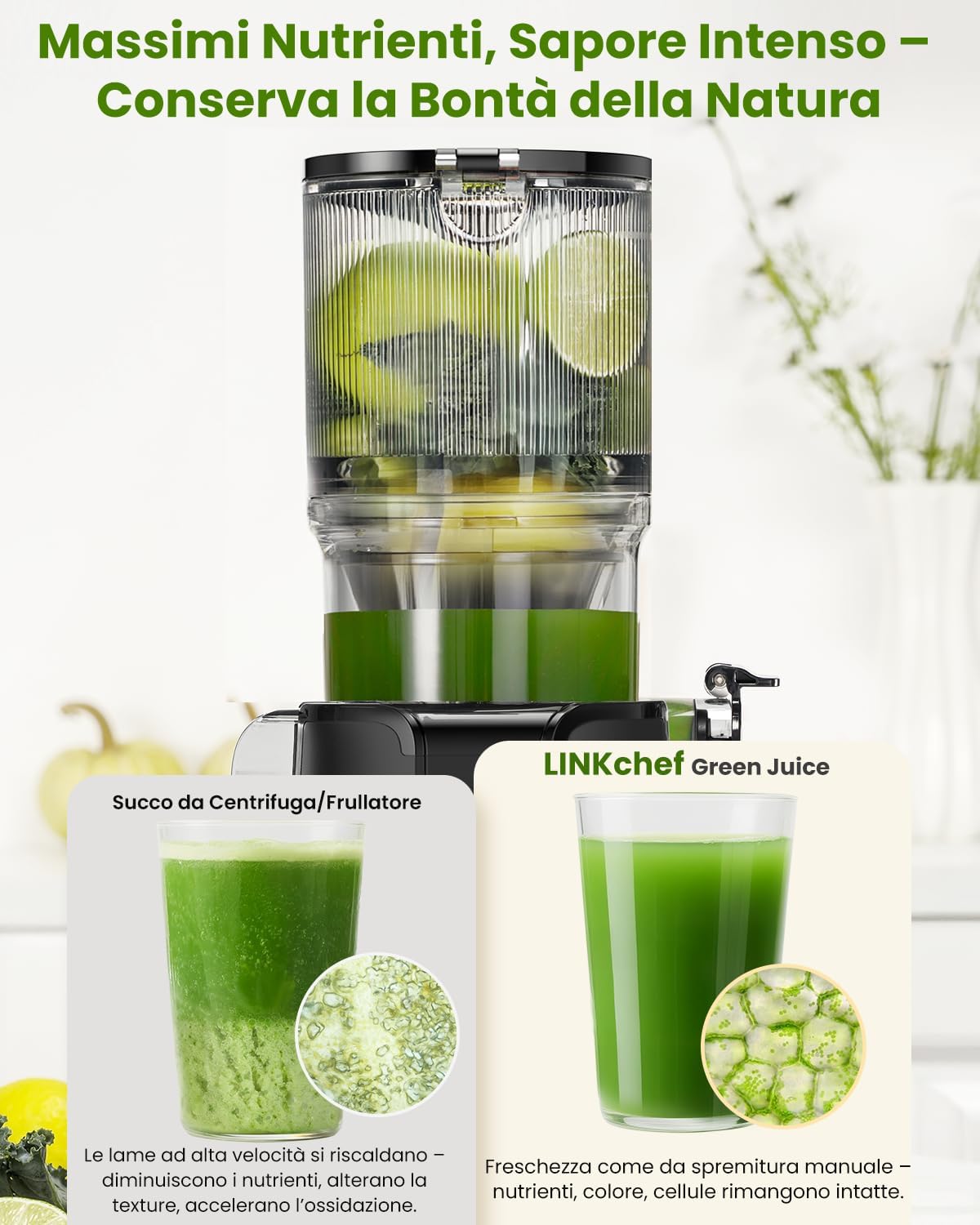 Linkchef Estrattore Frutta e Verdura a Freddo 200W - immagine 2