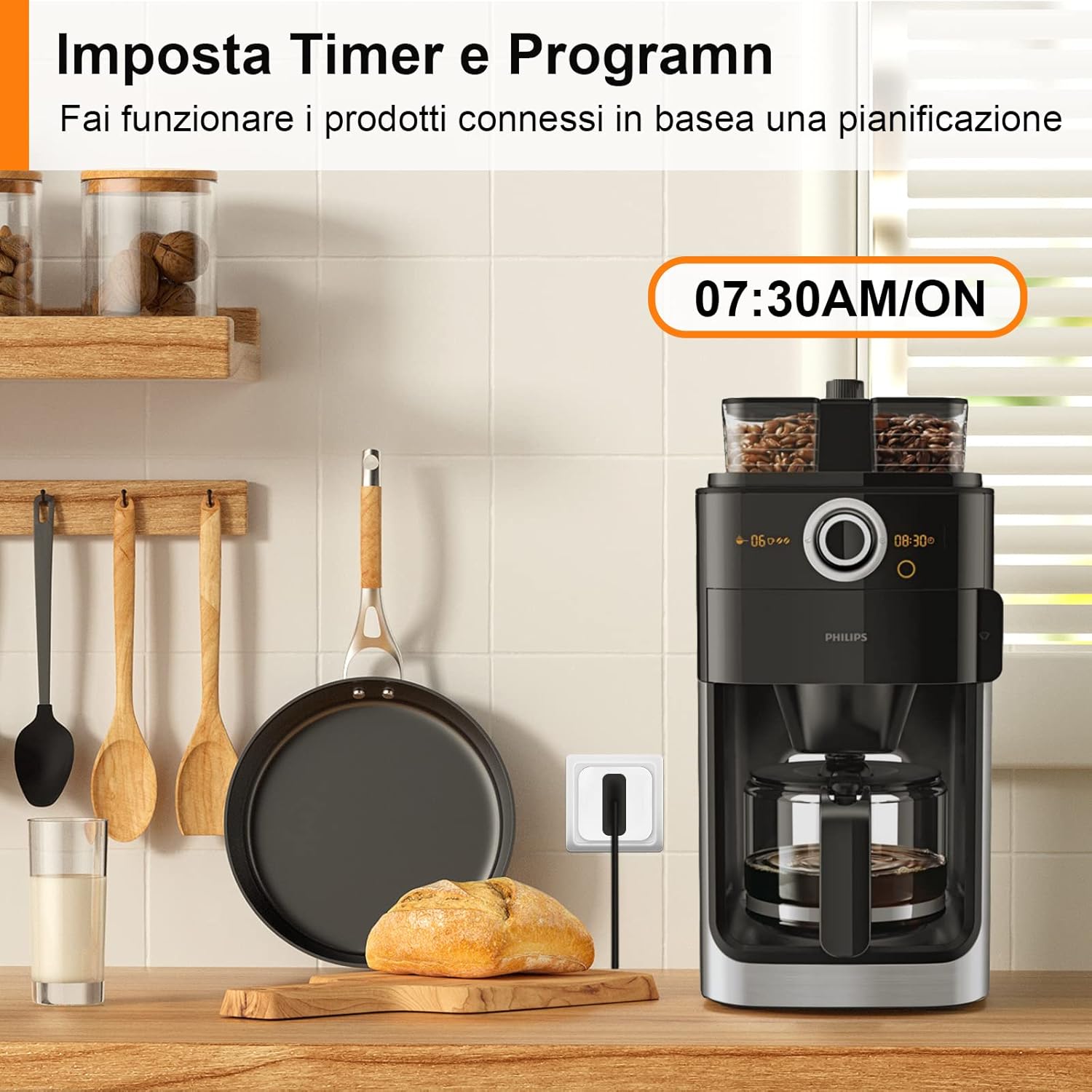 Presa Wifi Italiana 16A 3680W - Smart Presa (2 Pezzi) - immagine 5