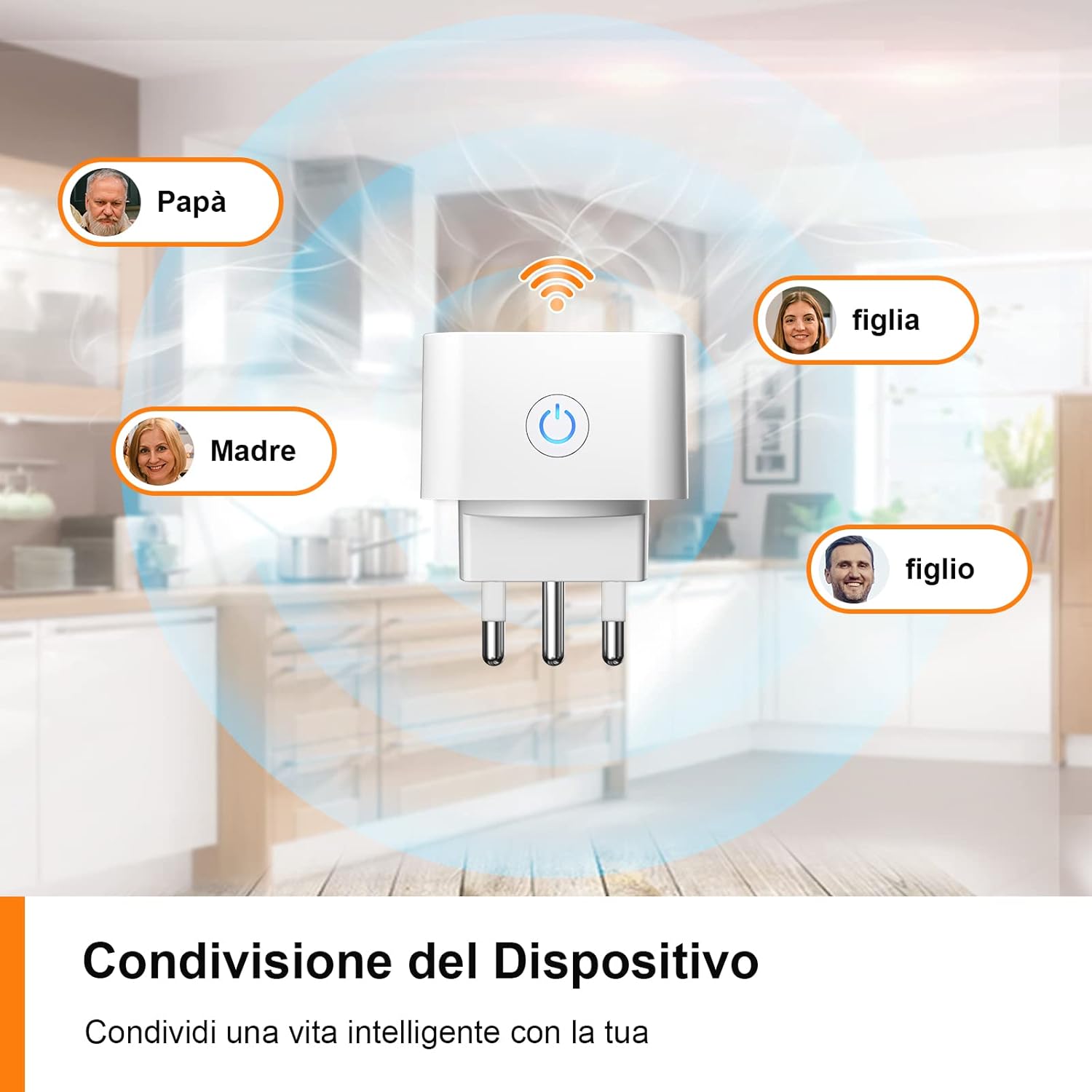 Presa Wifi Italiana 16A 3680W - Smart Presa (2 Pezzi) - immagine 6