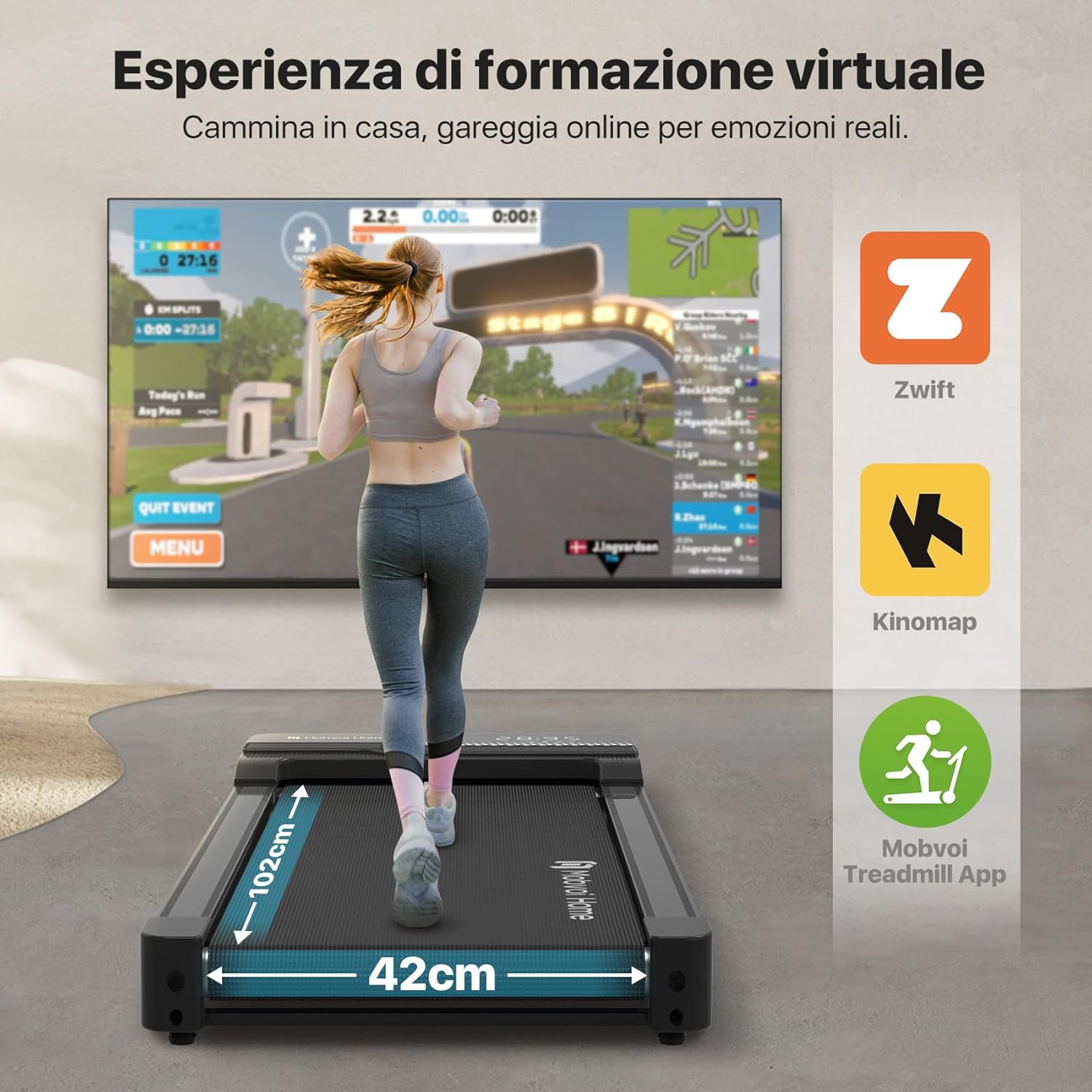Mobvoi Tapis Roulant Elettrico Salvaspazio 2 in 1 - immagine 4