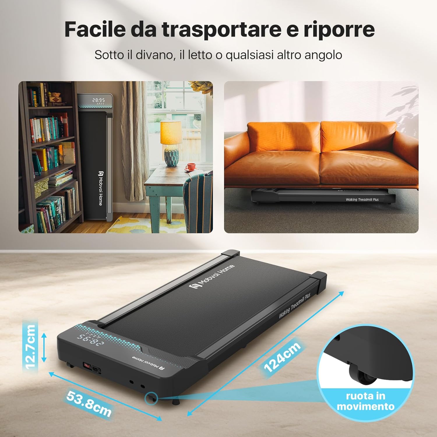 Mobvoi Tapis Roulant Elettrico Salvaspazio 2 in 1 - immagine 8