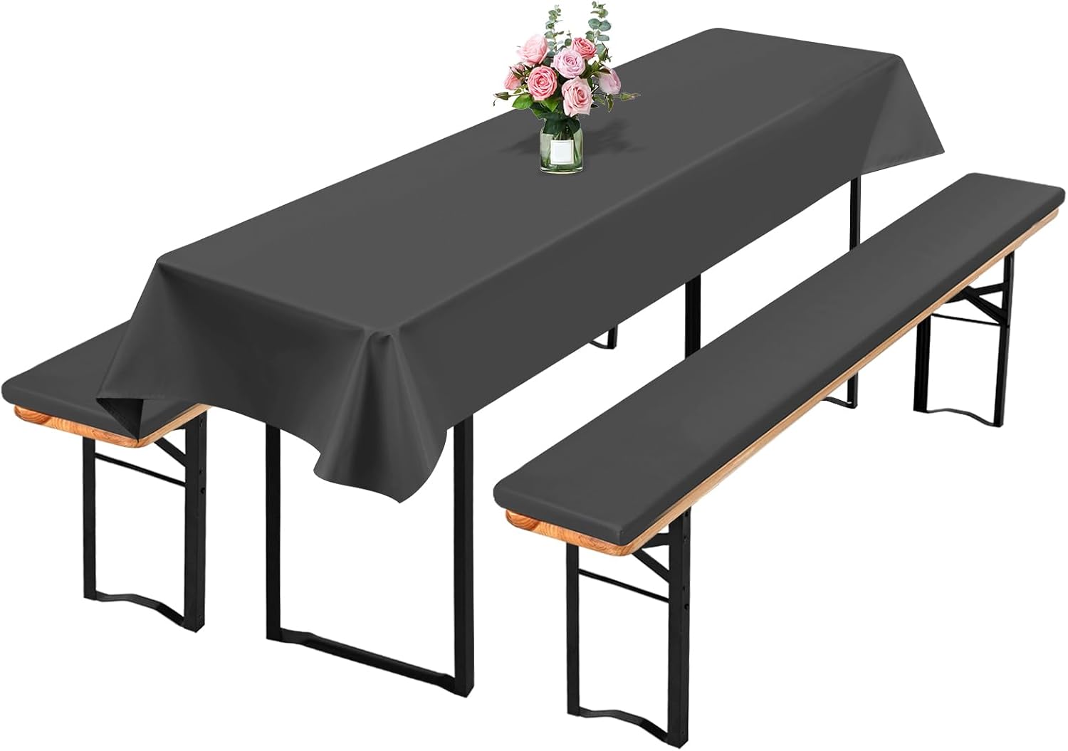 Lumaycens Set Cuscini Panca Birra e Tovaglia, Grigio