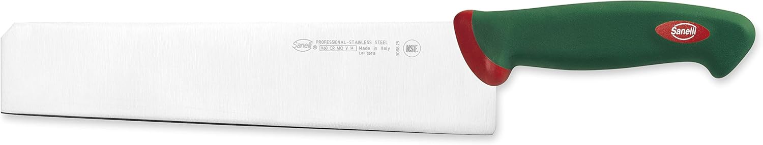 Sanelli Premana Professional Coltello Pasta, Acciaio Inossidabile, Verde/Rosso