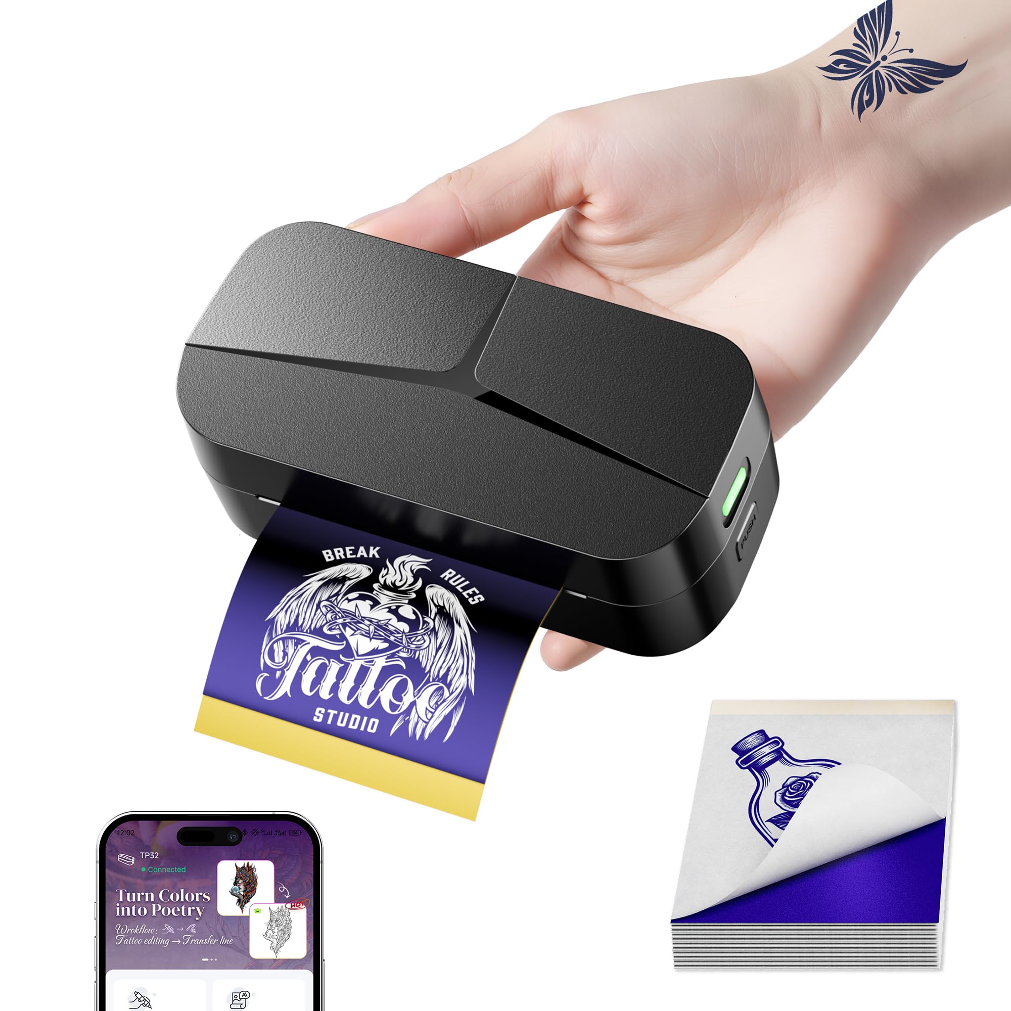 Tattmuse Mini Stampante Termica Stencil Tattoo per Braccia