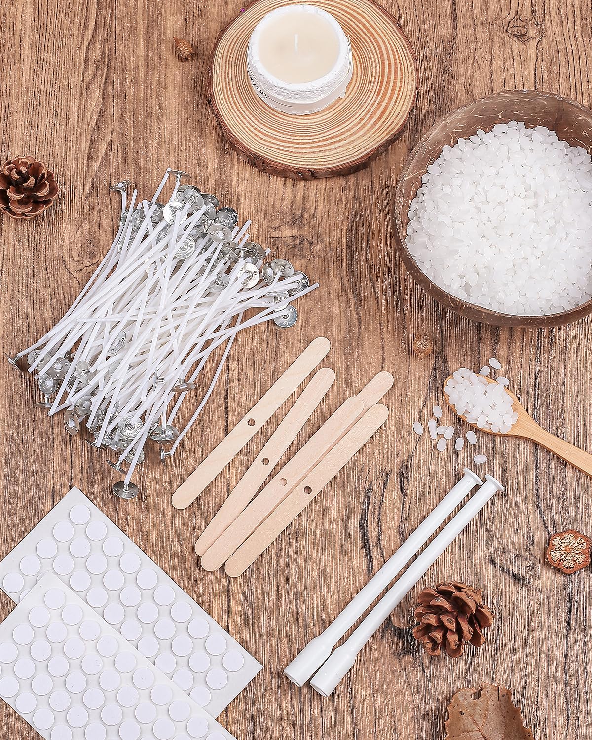 Vabneer Stoppini per Candele in Cotone Naturale 10cm - immagine 4