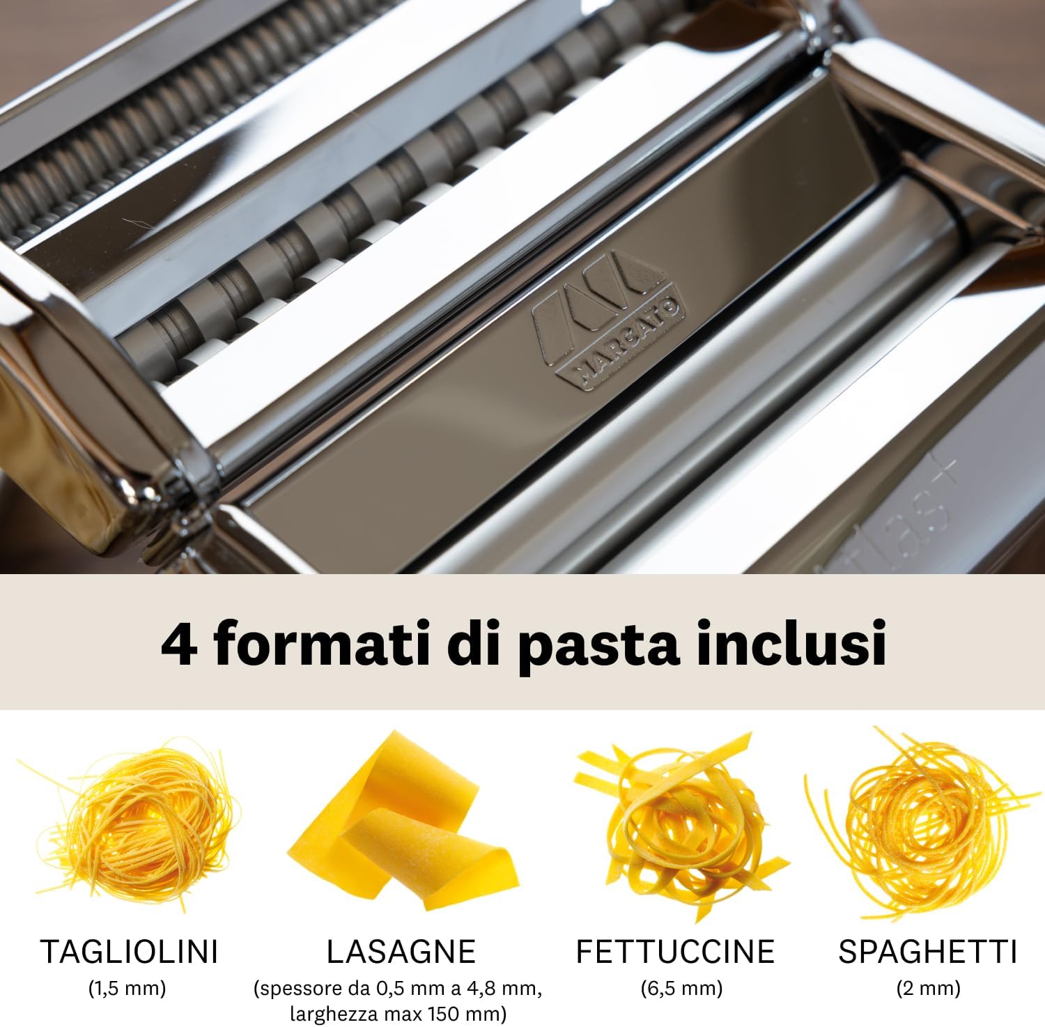Marcato Atlas+ Macchina per Pasta Fresca 4 Formati - immagine 3