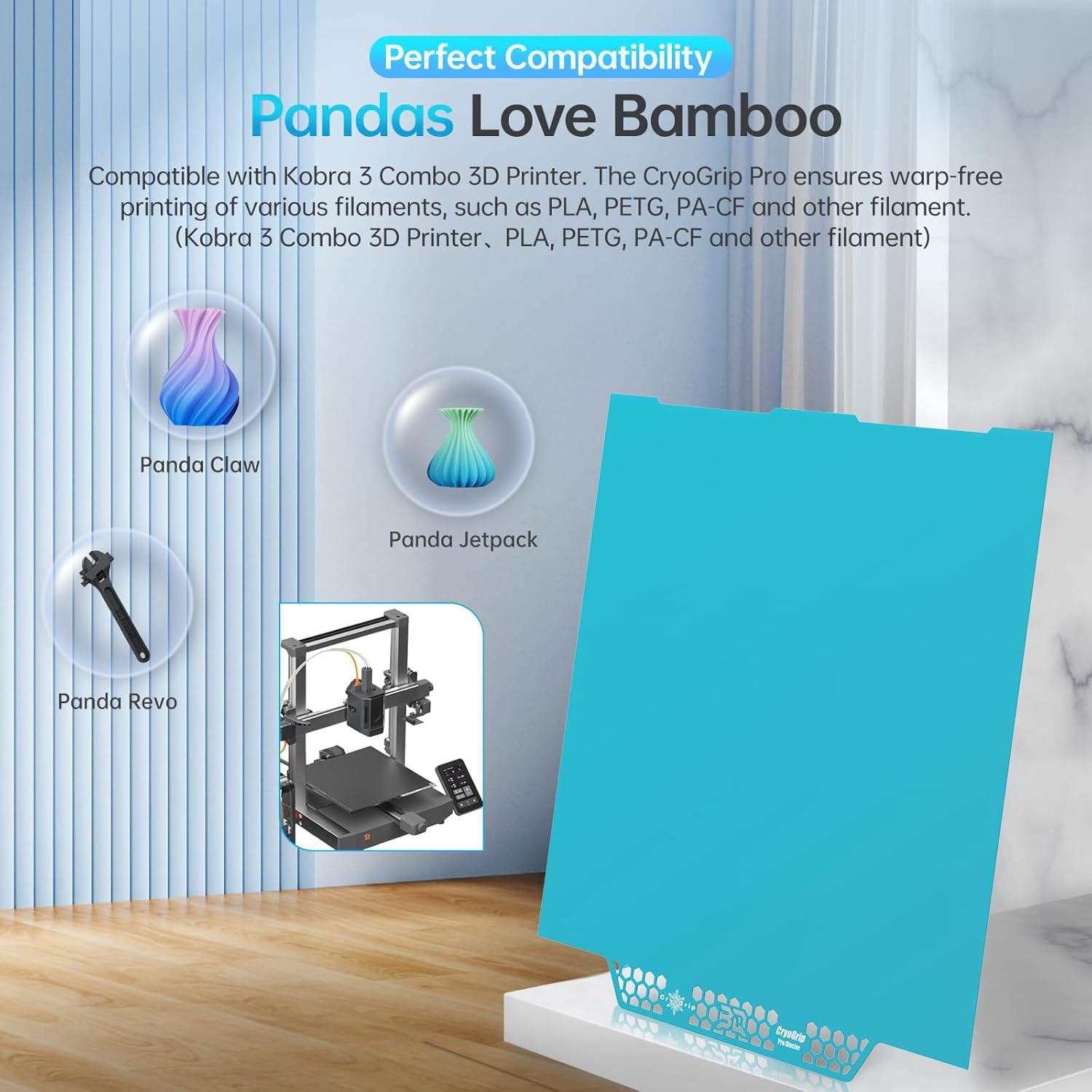 BIQU CryoGrip Pro Glacier - Build Plate per Any-Cubic - immagine 6