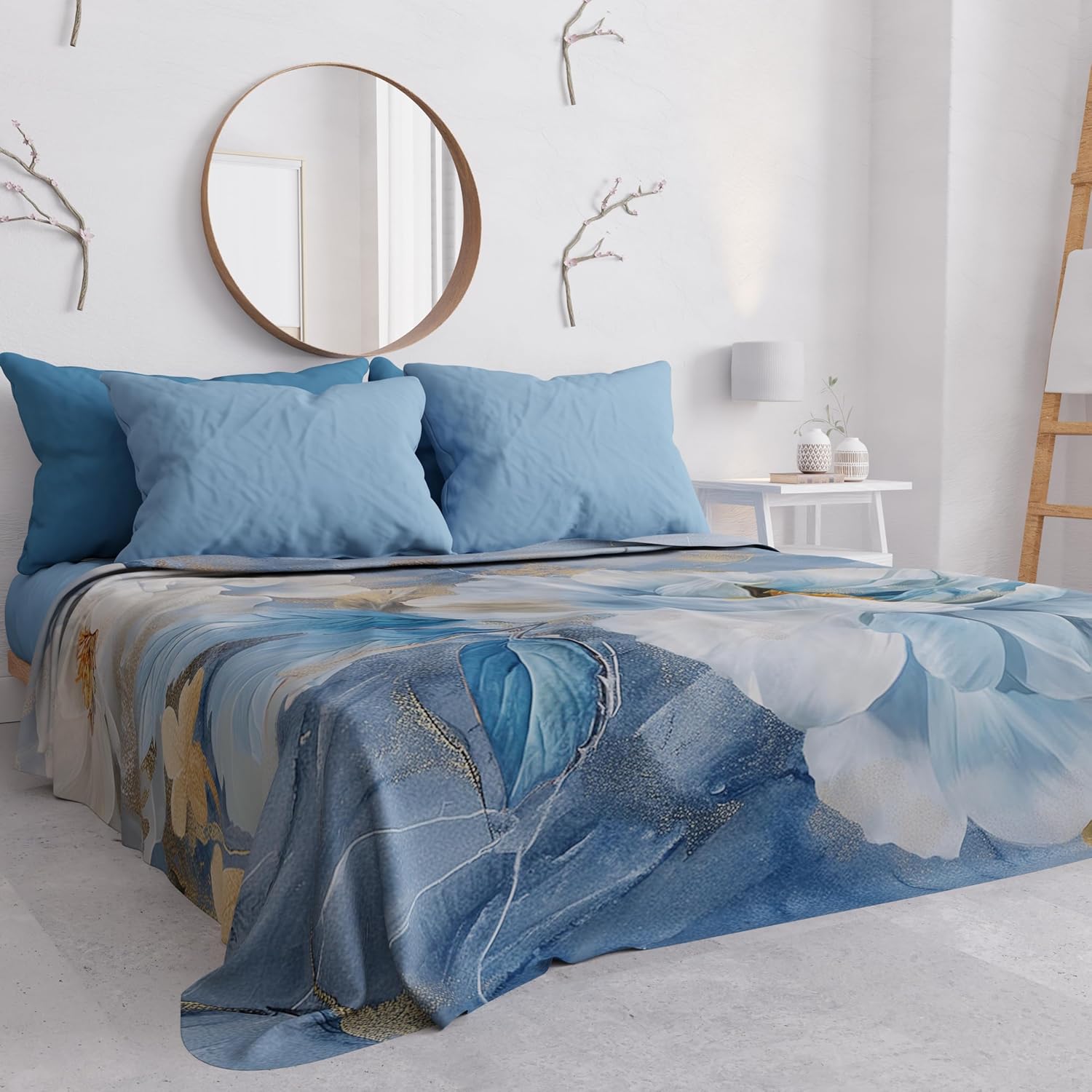 Petti Artigiani Italiani - Copriletto Matrimoniale Floreale - immagine 2