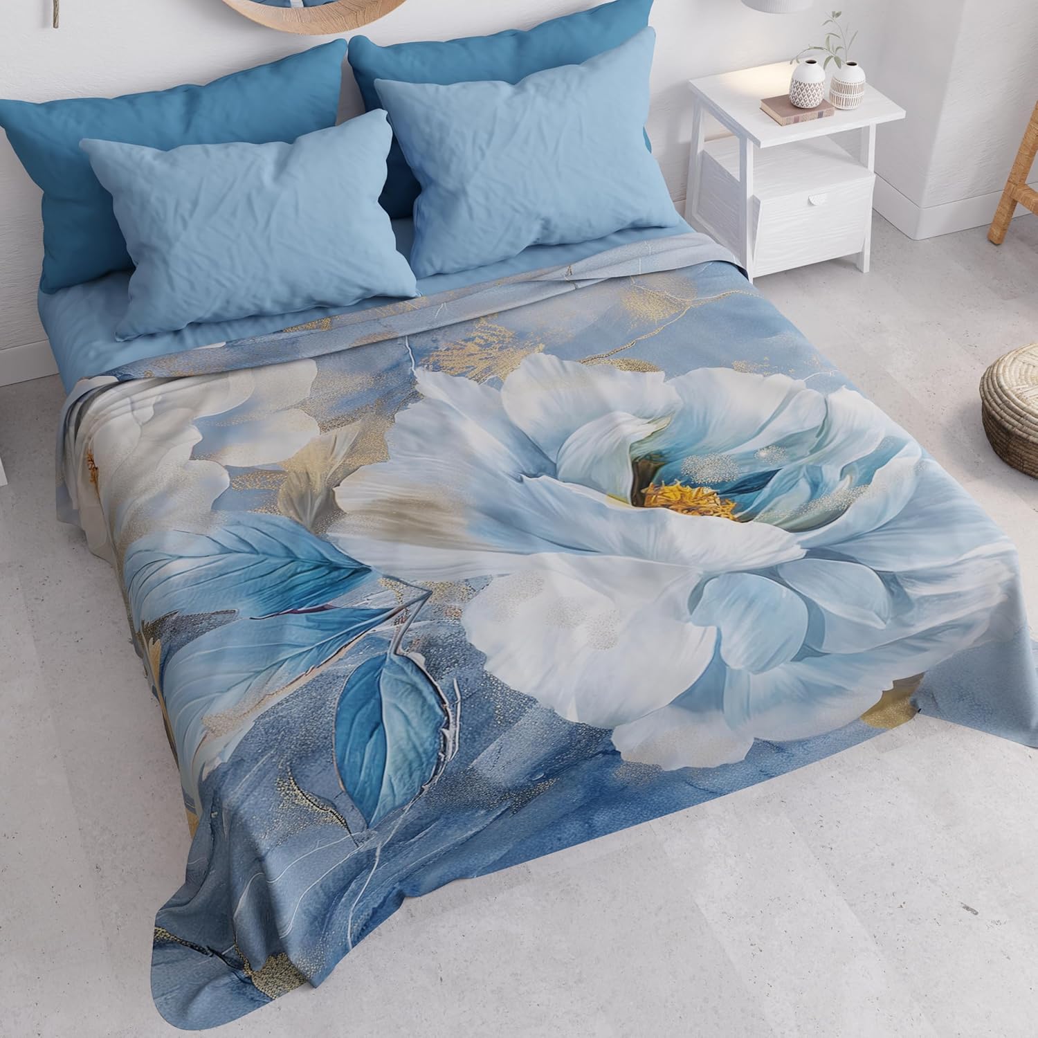 Petti Artigiani Italiani - Copriletto Matrimoniale Floreale - immagine 3